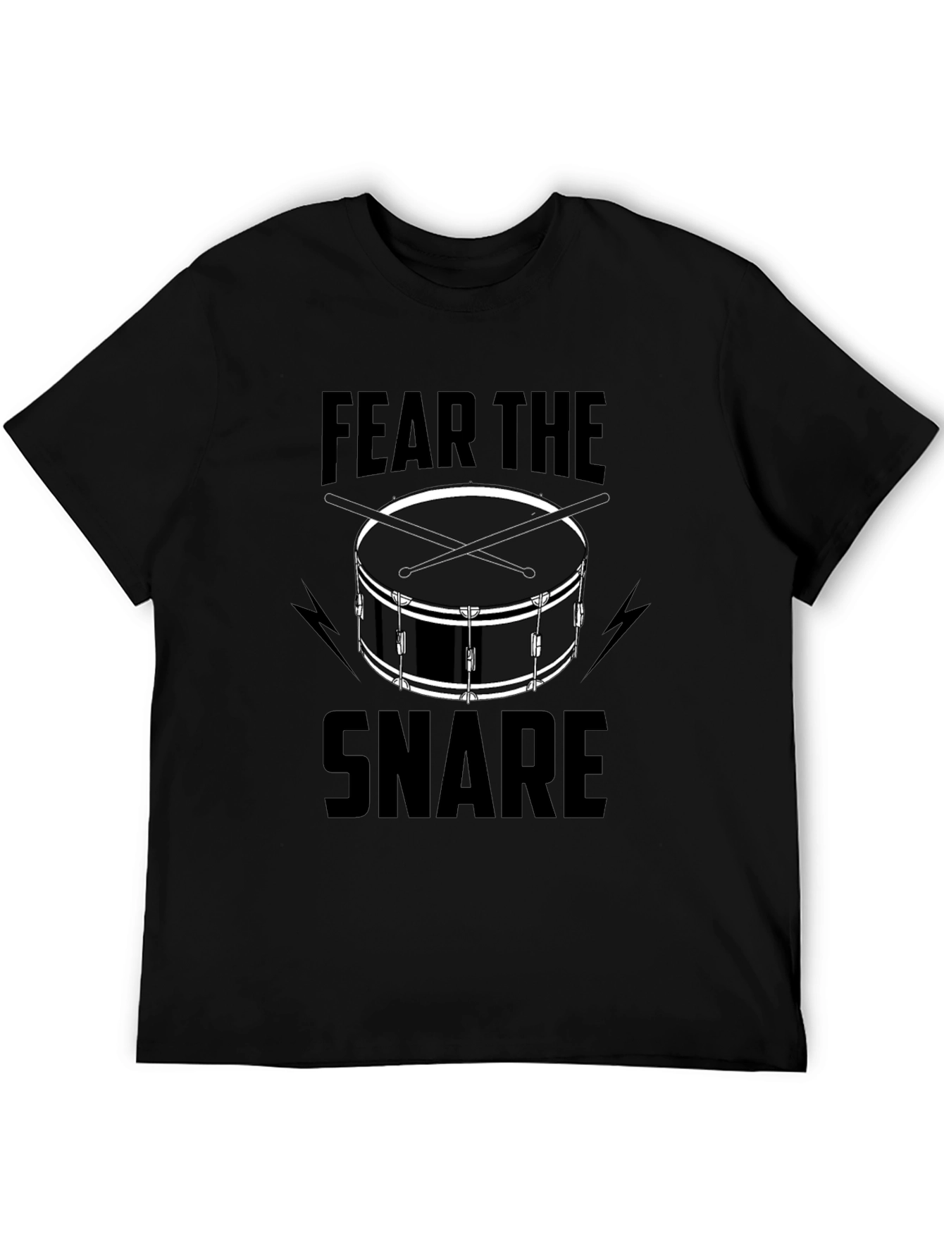 Fear The Snare Black Graphic T-Shirt