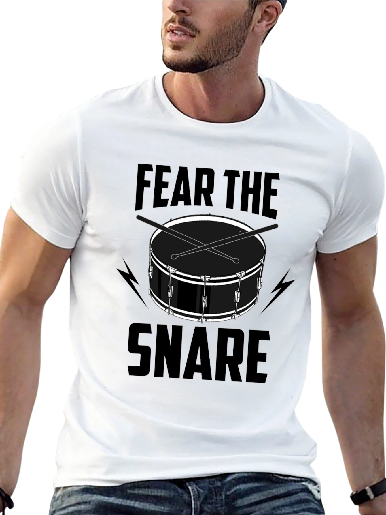 Fear The Snare Black Graphic T-Shirt