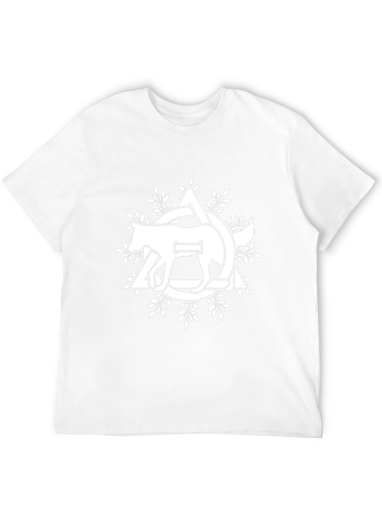 Wolf & Triangle Graphic Black Tee