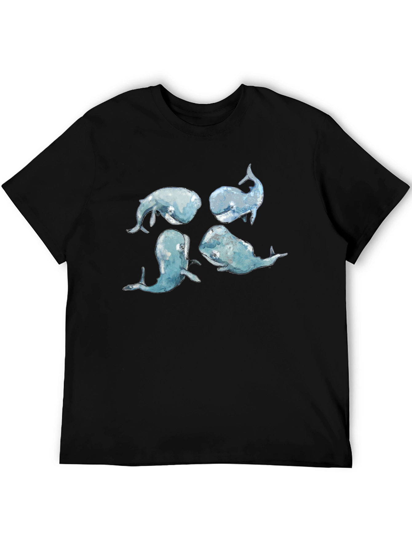 Whale Graphic Black T-Shirt