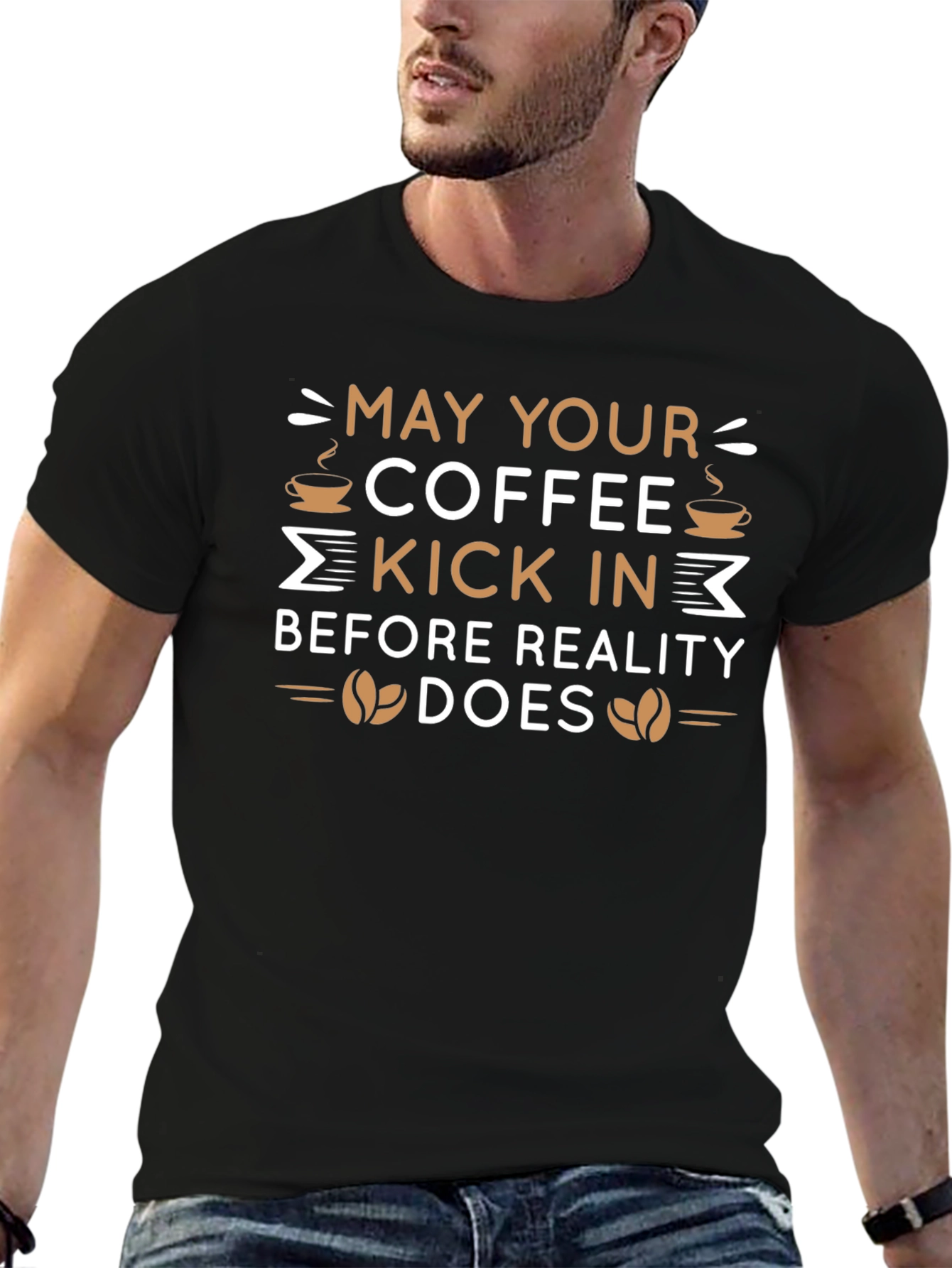 Coffee Kick In Graphic T-Shirt