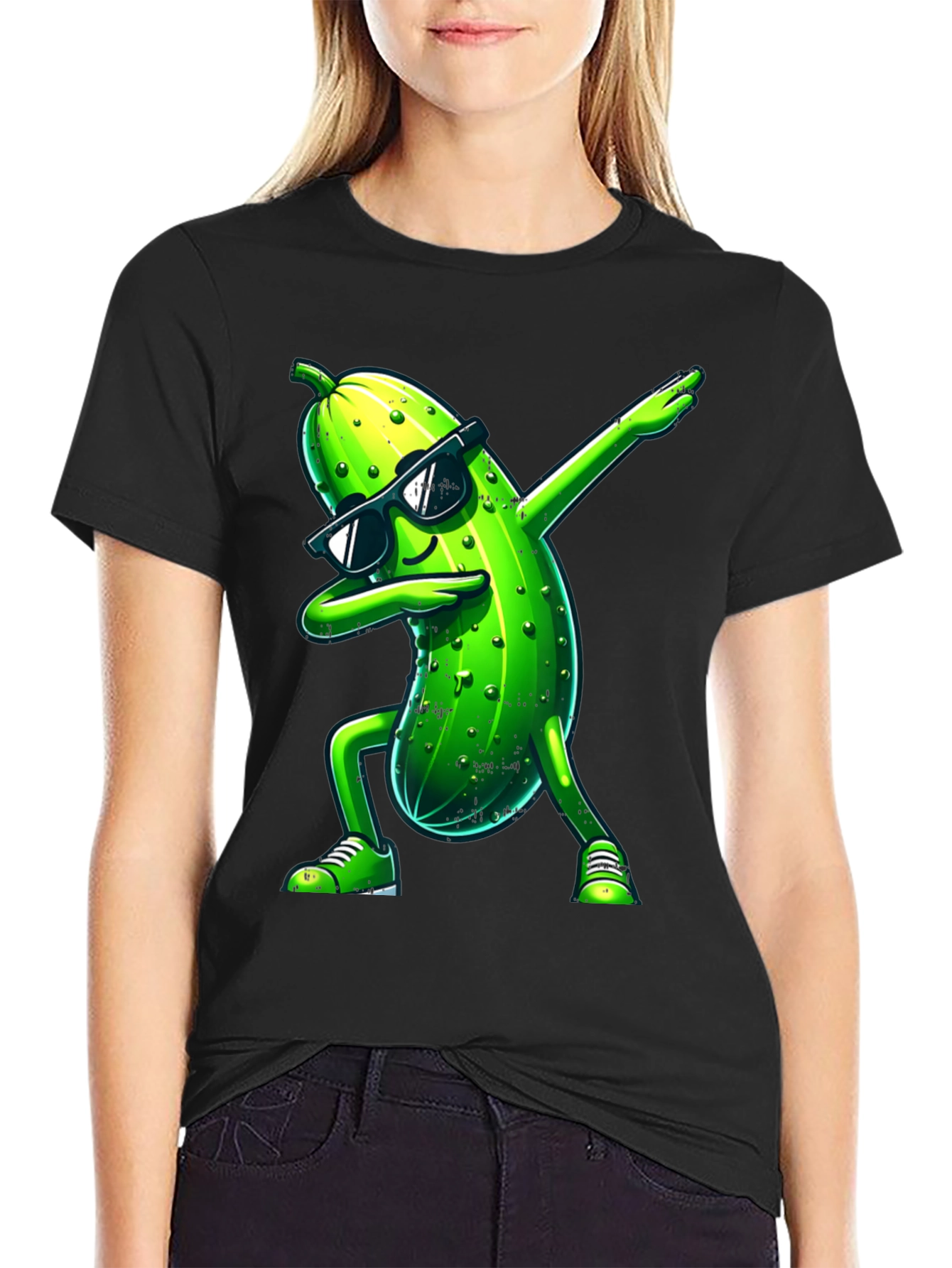 Dabbing Pickle Graphic Tee - Cool & Funny