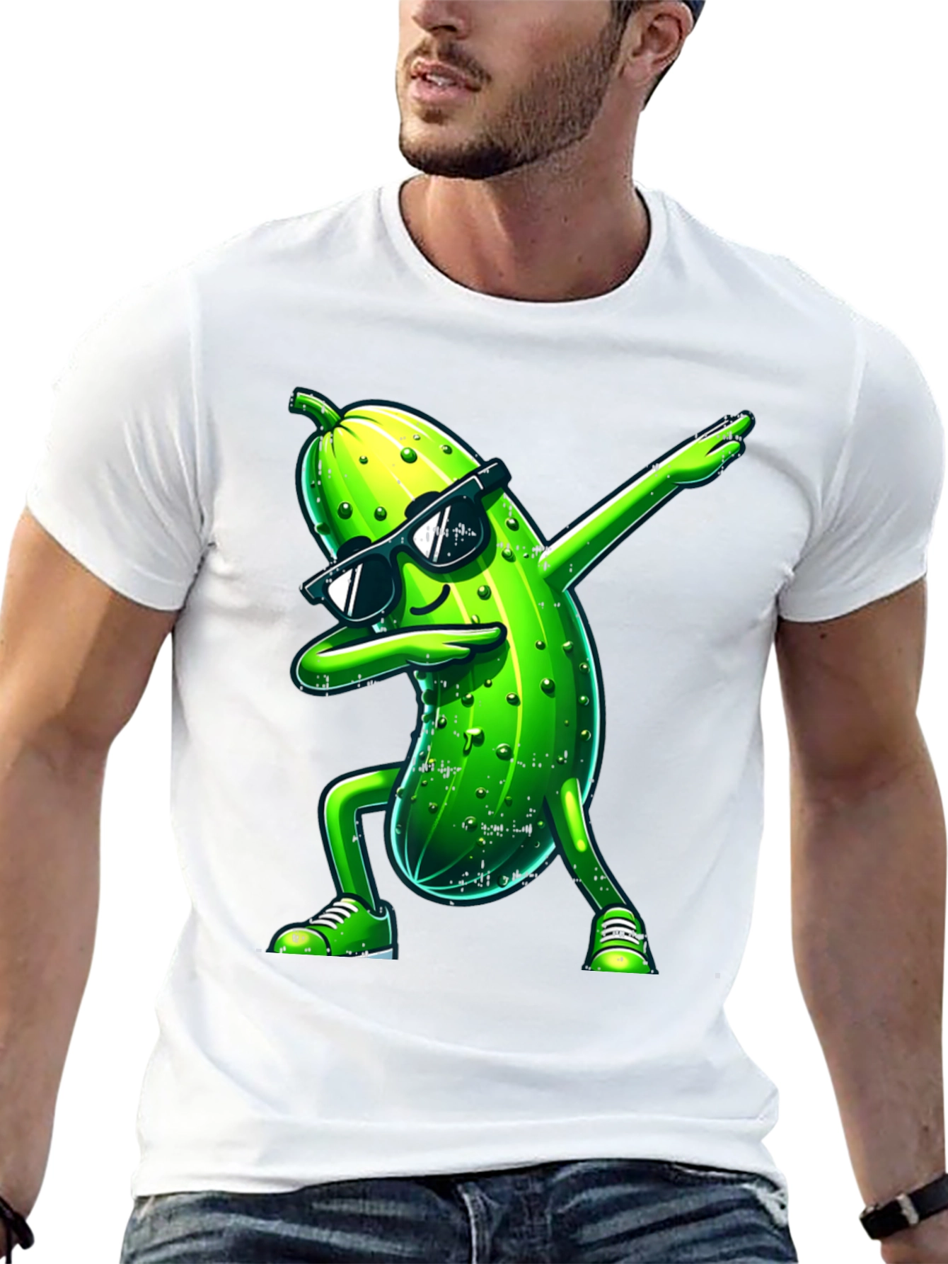 Dabbing Pickle Graphic Tee - Cool & Funny