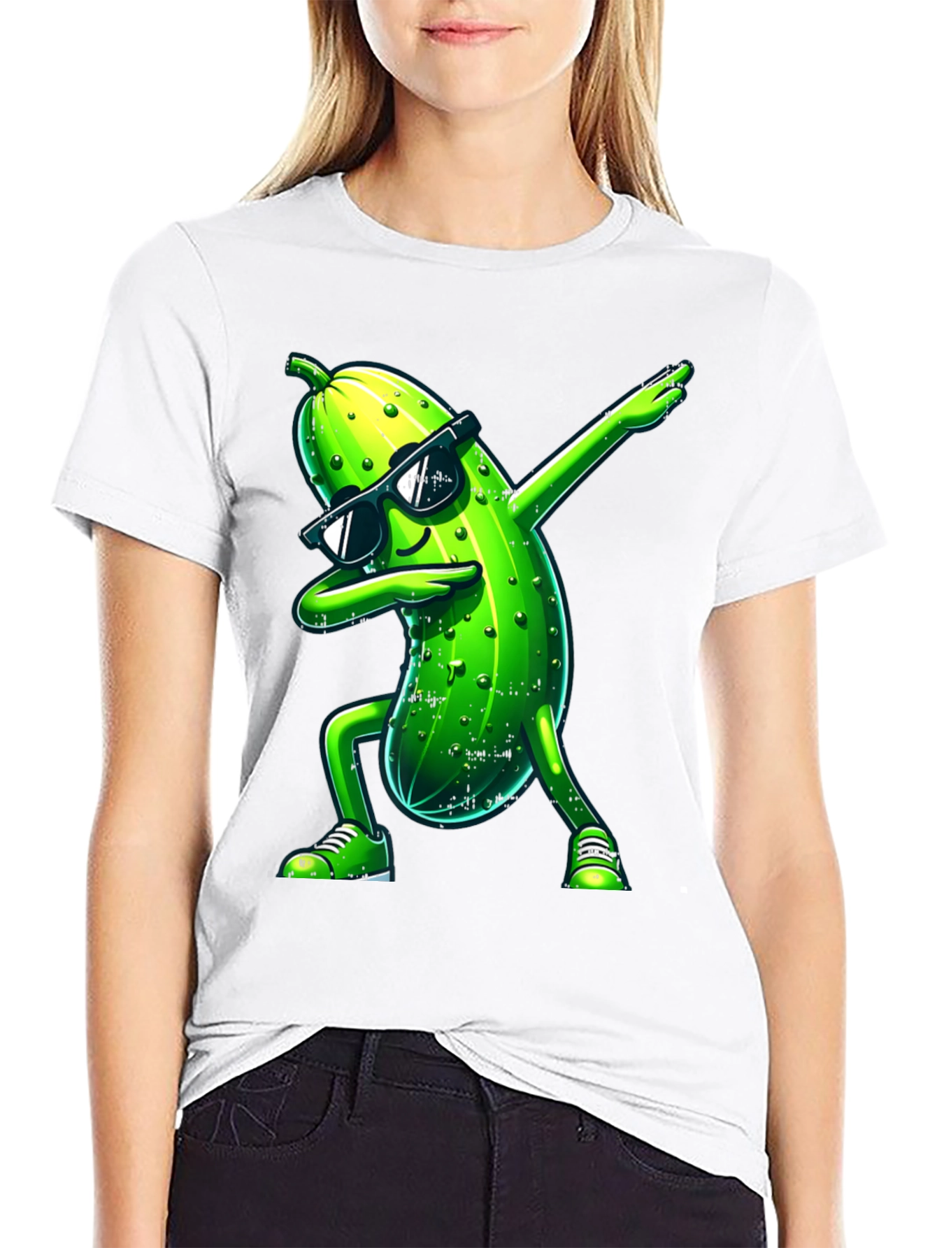 Dabbing Pickle Graphic Tee - Cool & Funny