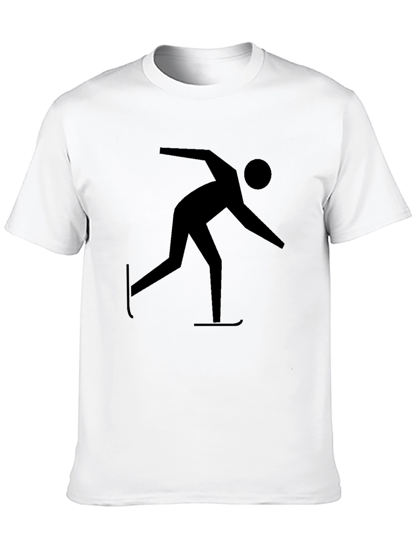 Speed Skating Graphic Tee - Black Cotton Blend