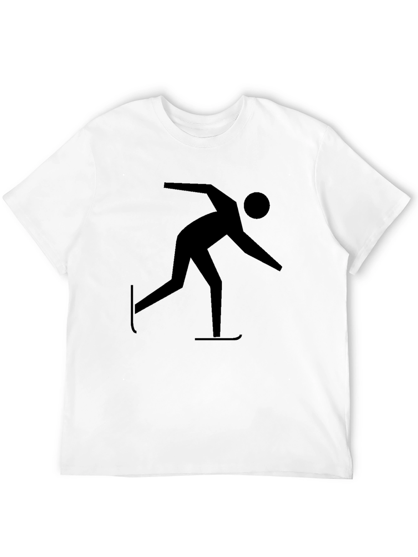 Speed Skating Graphic Tee - Black Cotton Blend