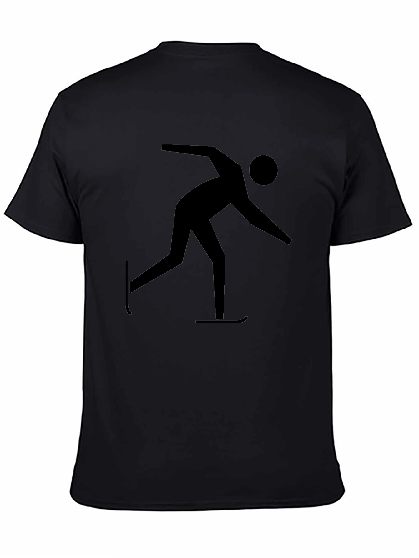 Speed Skating Graphic Tee - Black Cotton Blend