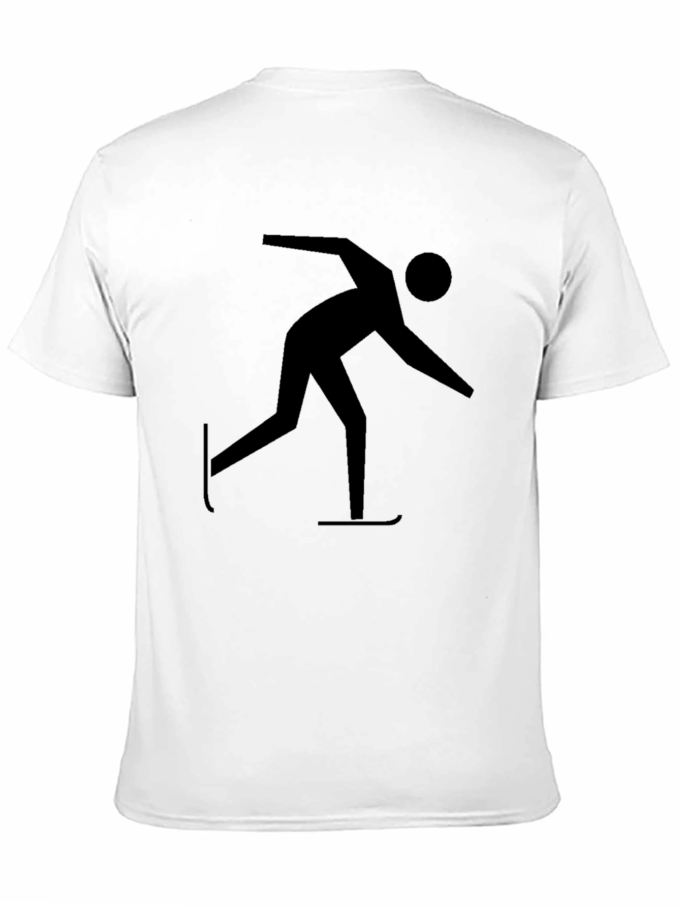 Speed Skating Graphic Tee - Black Cotton Blend