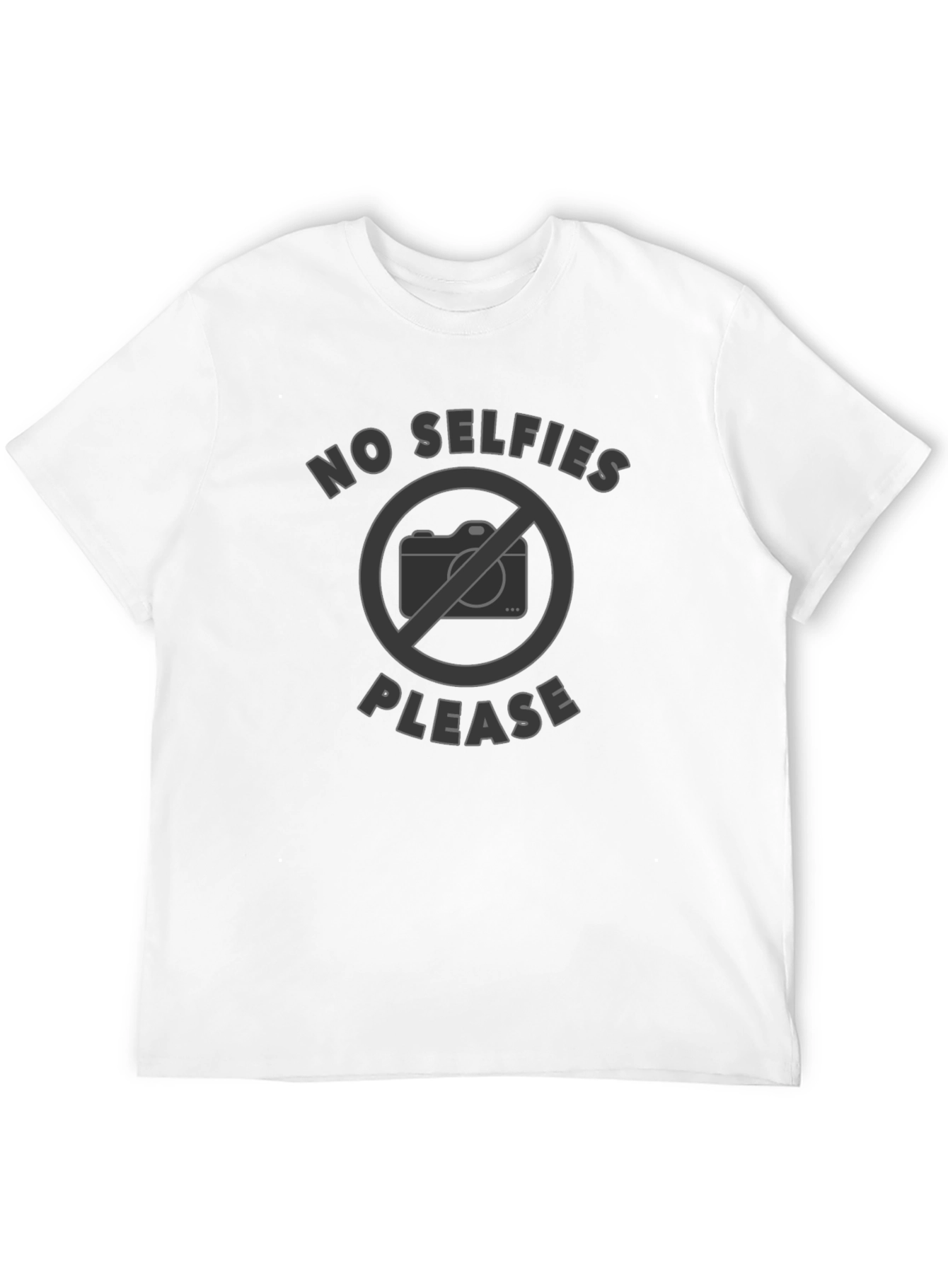 No Selfies Please Graphic T-Shirt