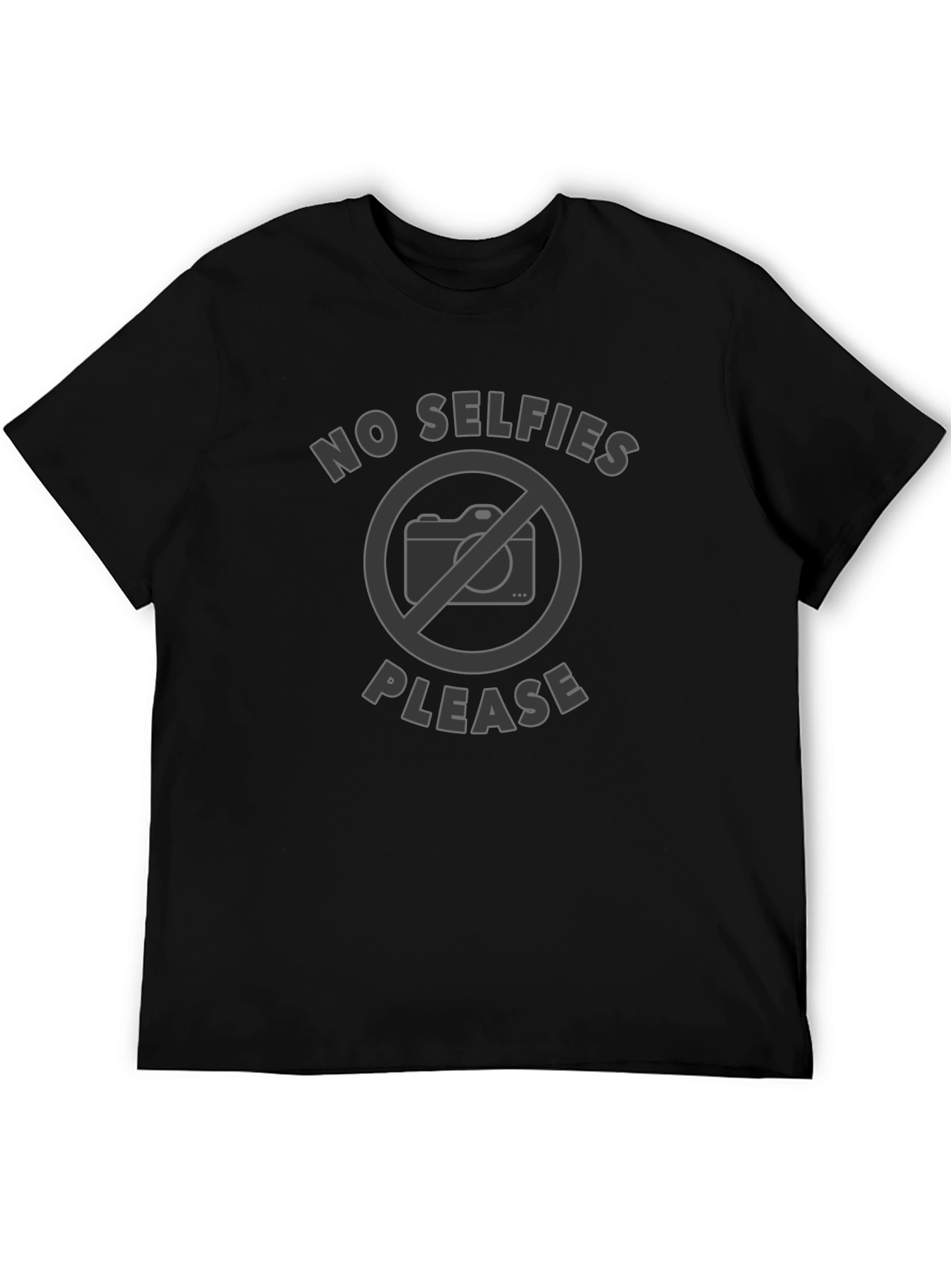 No Selfies Please Graphic T-Shirt