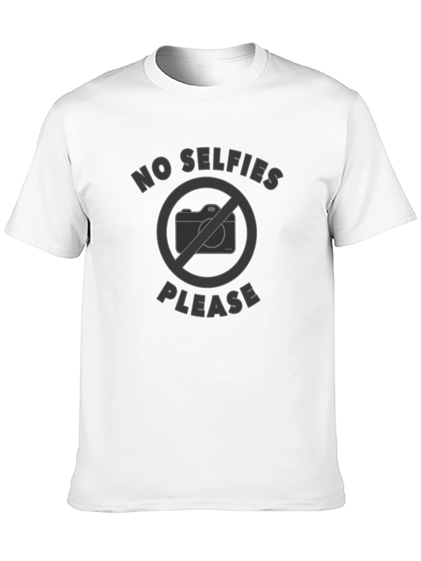No Selfies Please Graphic T-Shirt
