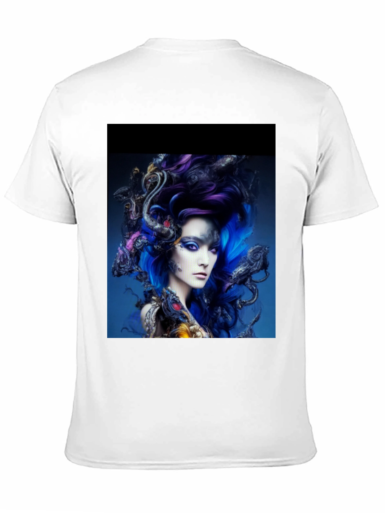 Artistic Medusa Graphic T-Shirt - Black