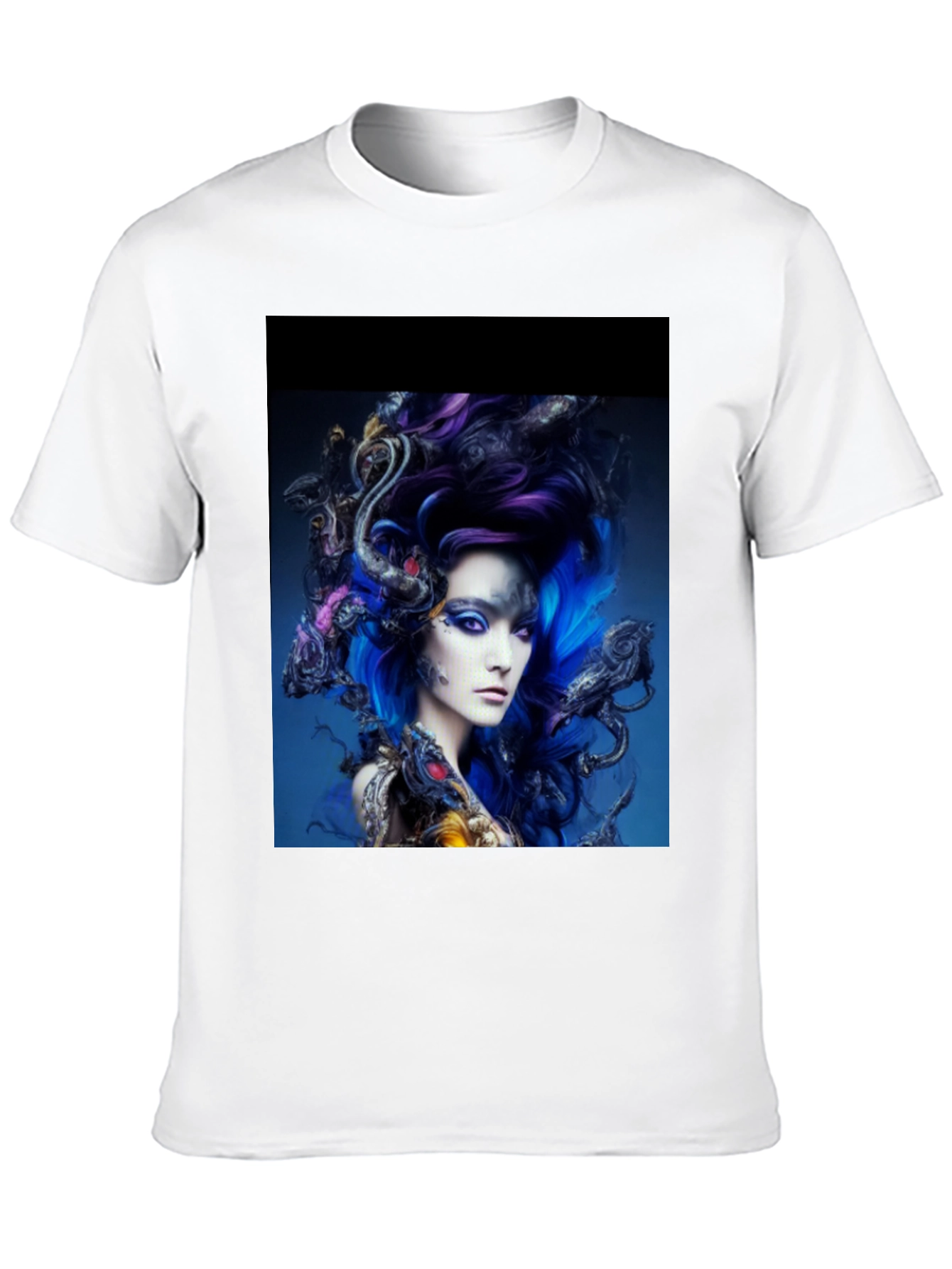 Artistic Medusa Graphic T-Shirt - Black
