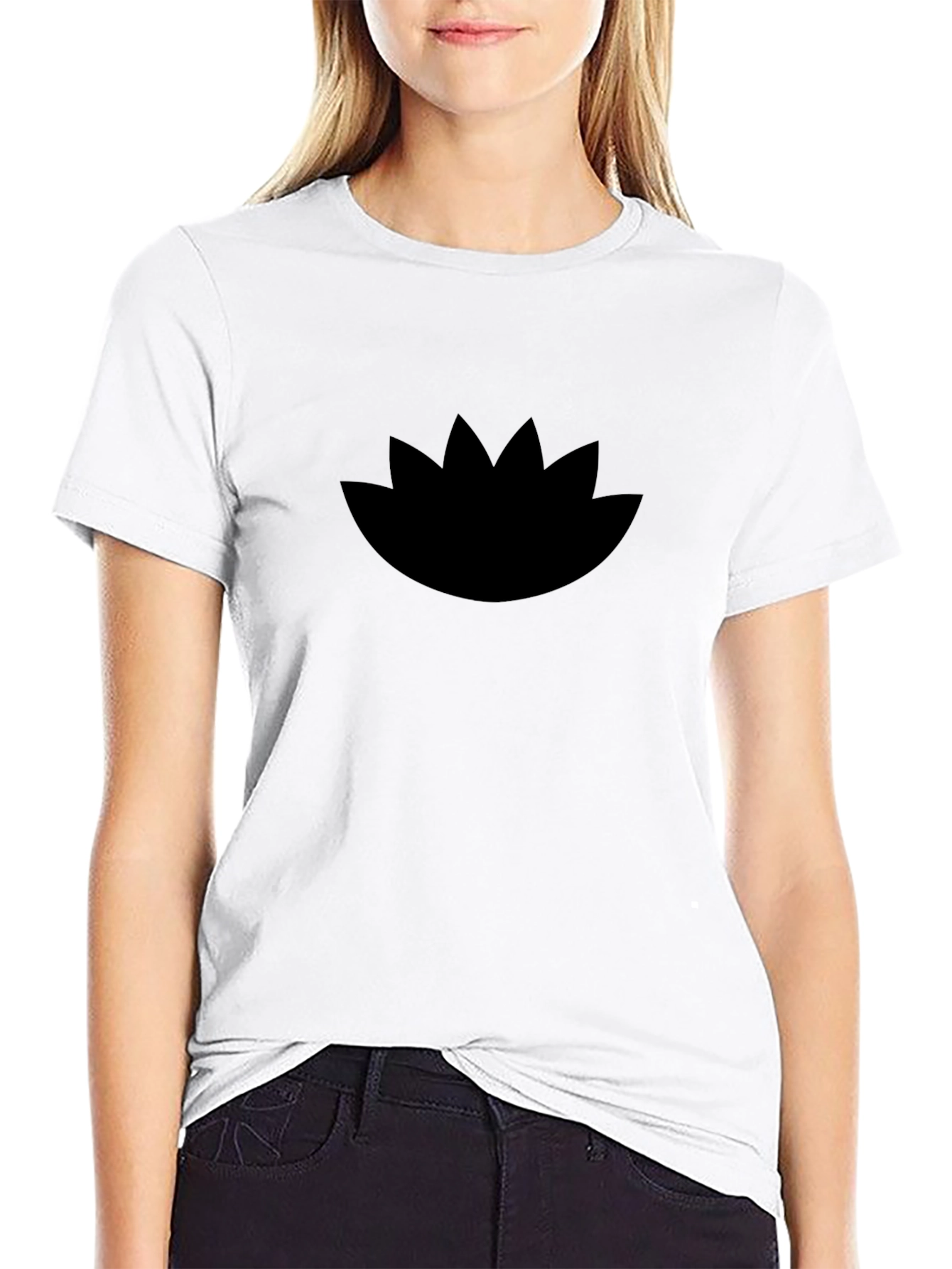Lotus Graphic Black T-Shirt - Stylish Casual Wear