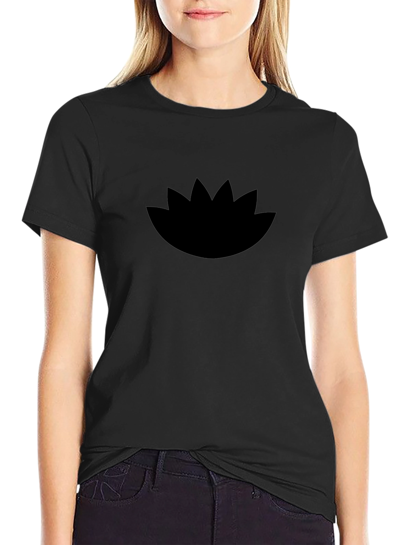 Lotus Graphic Black T-Shirt - Stylish Casual Wear