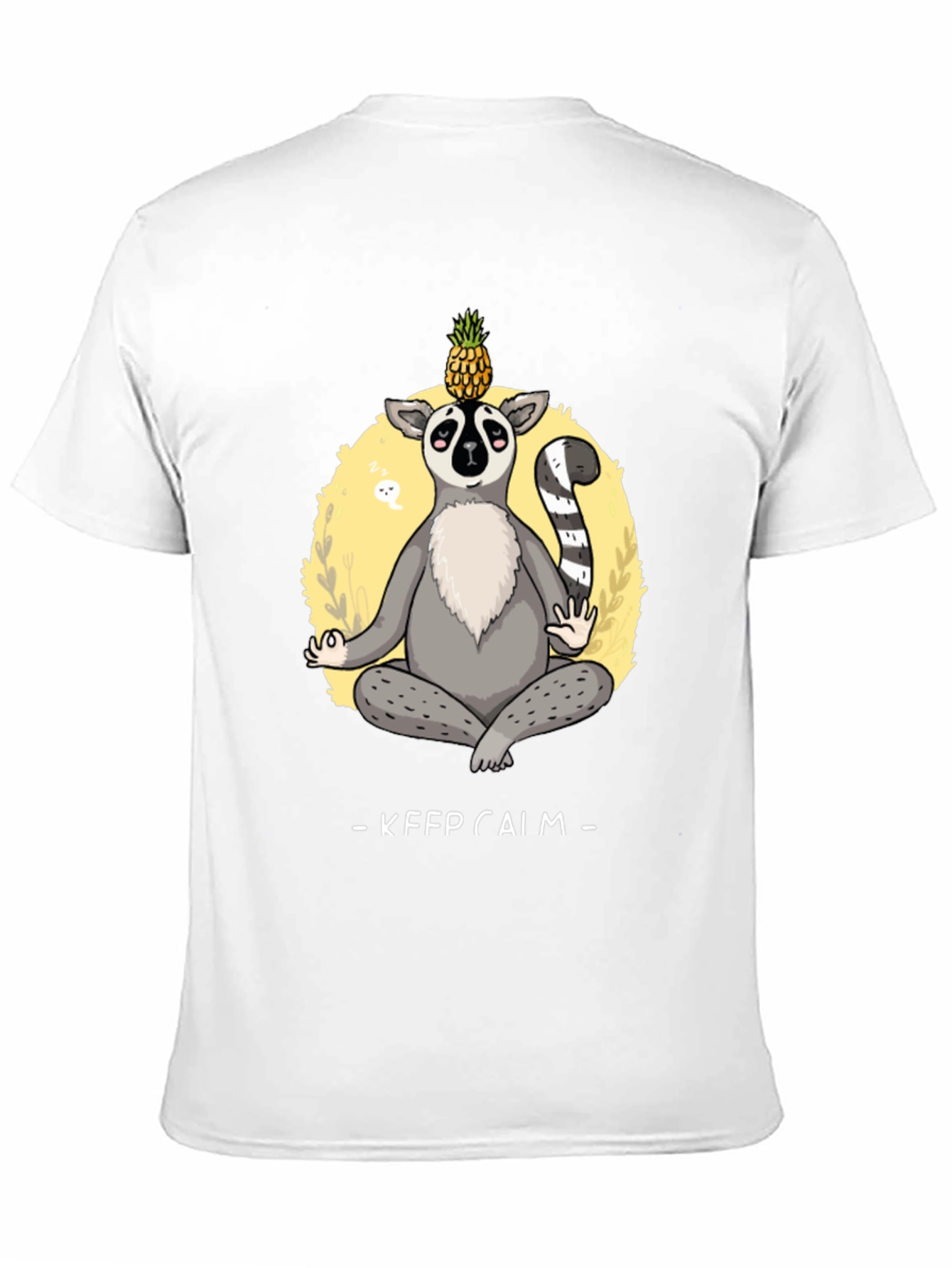 Keep Calm Lemur T-Shirt Yoga Pineapple