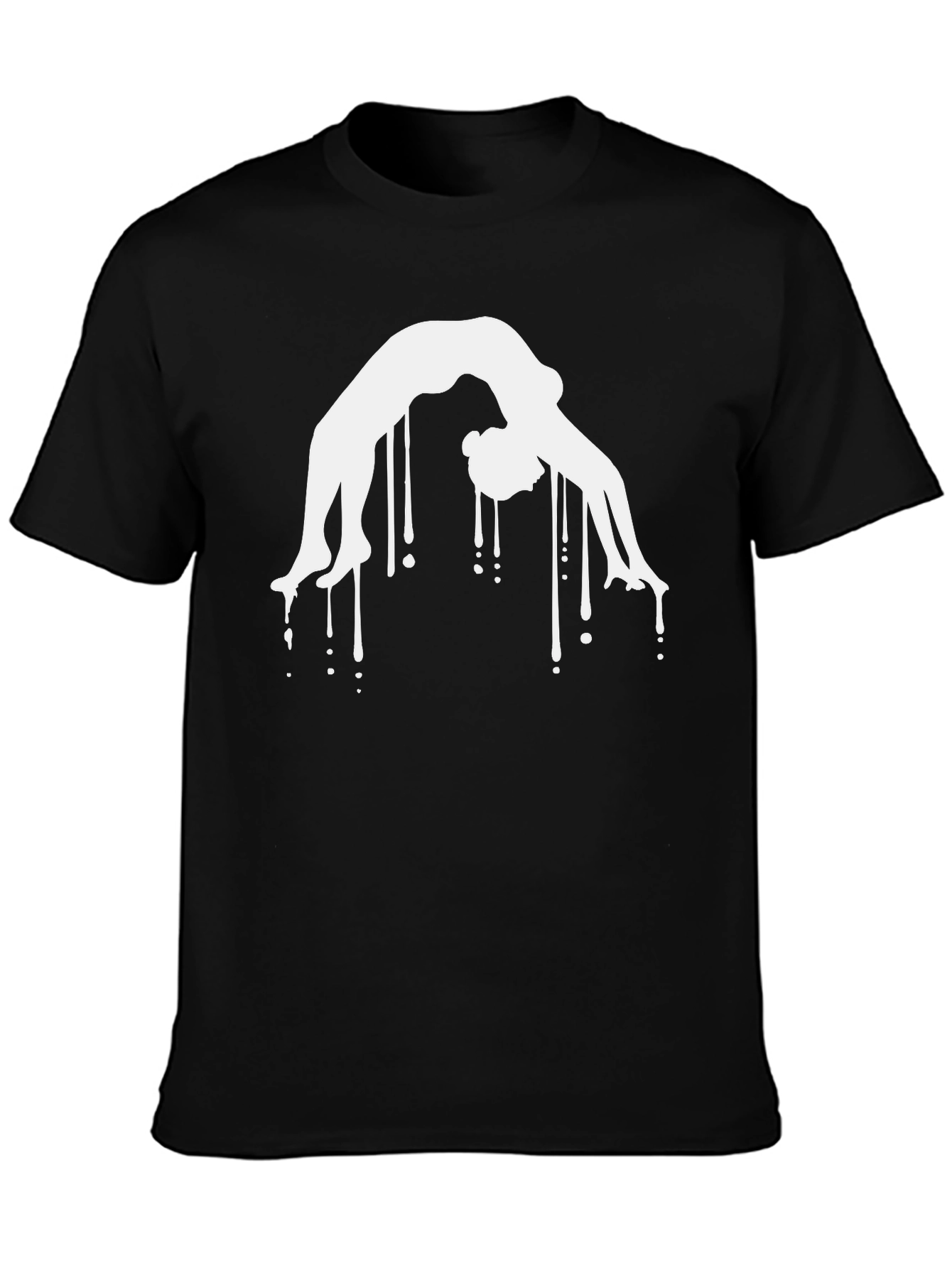 Yoga Pose Graphic Tee - Black Cotton Blend