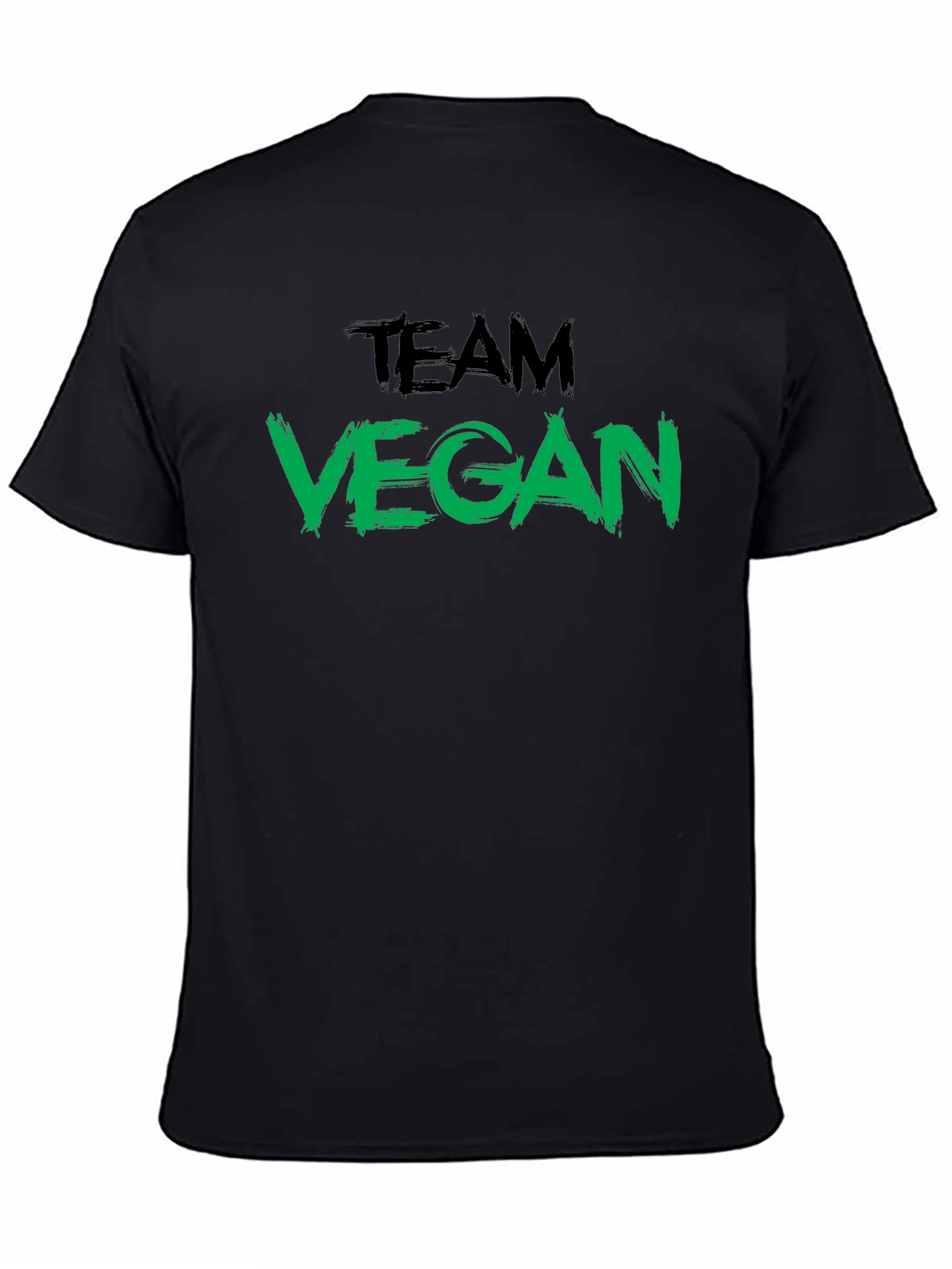 Team Vegan Black Crew Neck T-Shirt