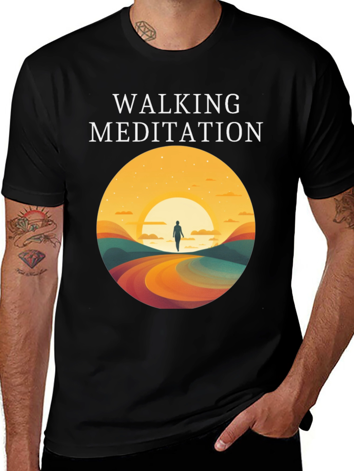 Walking Meditation Graphic T-Shirt