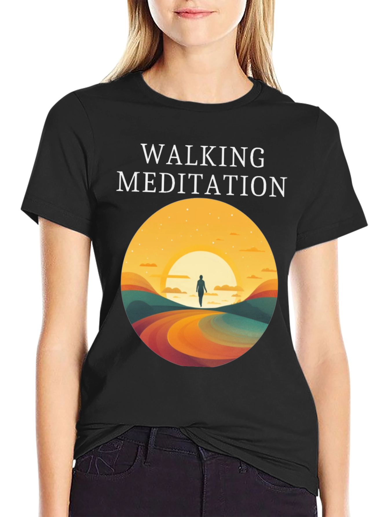 Walking Meditation Graphic T-Shirt