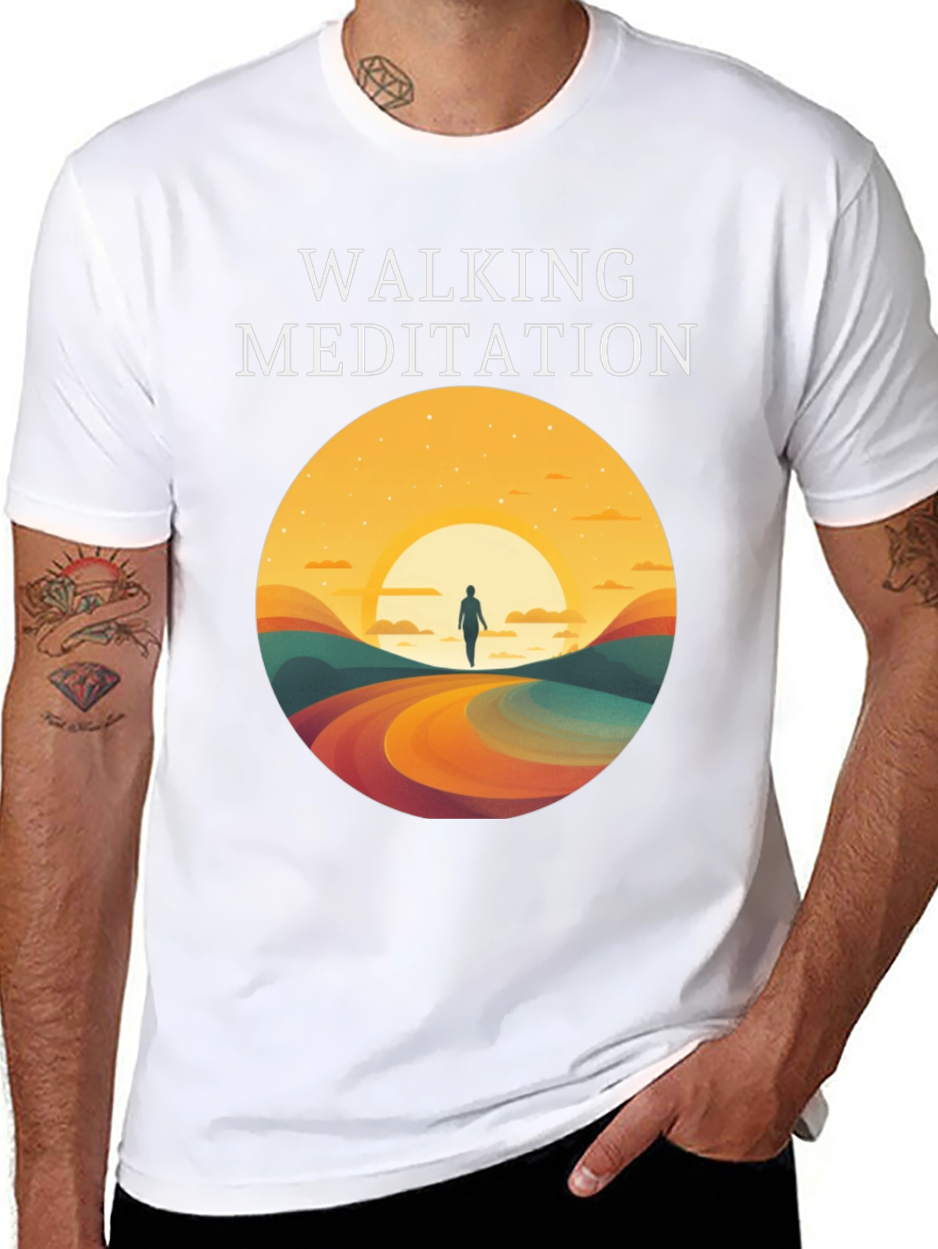 Walking Meditation Graphic T-Shirt