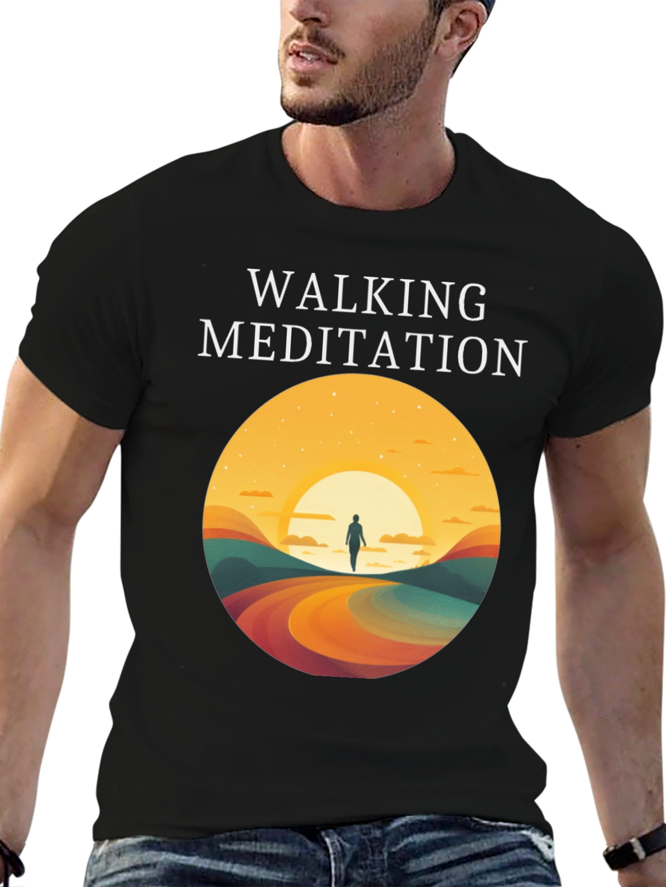 Walking Meditation Graphic T-Shirt