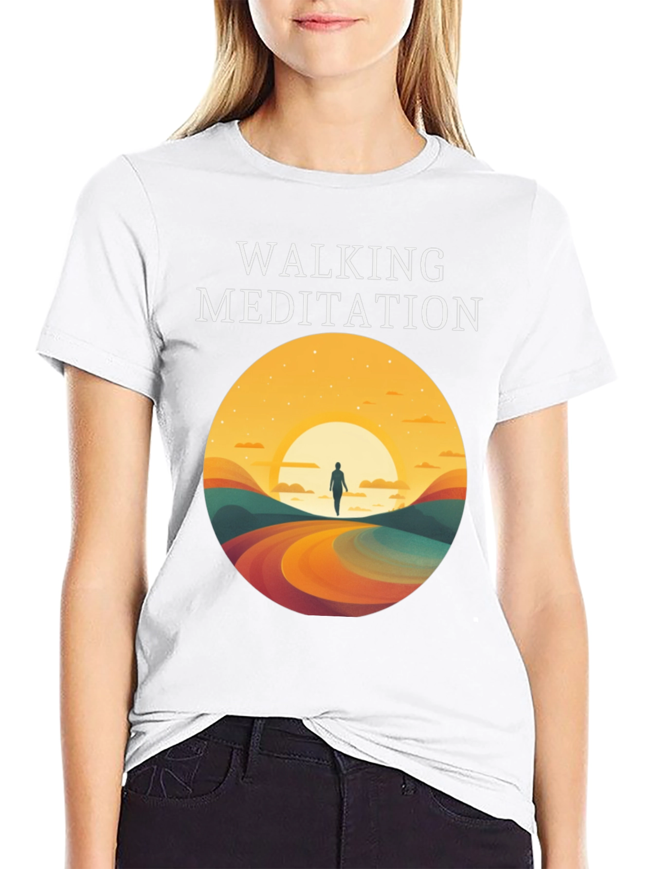 Walking Meditation Graphic T-Shirt