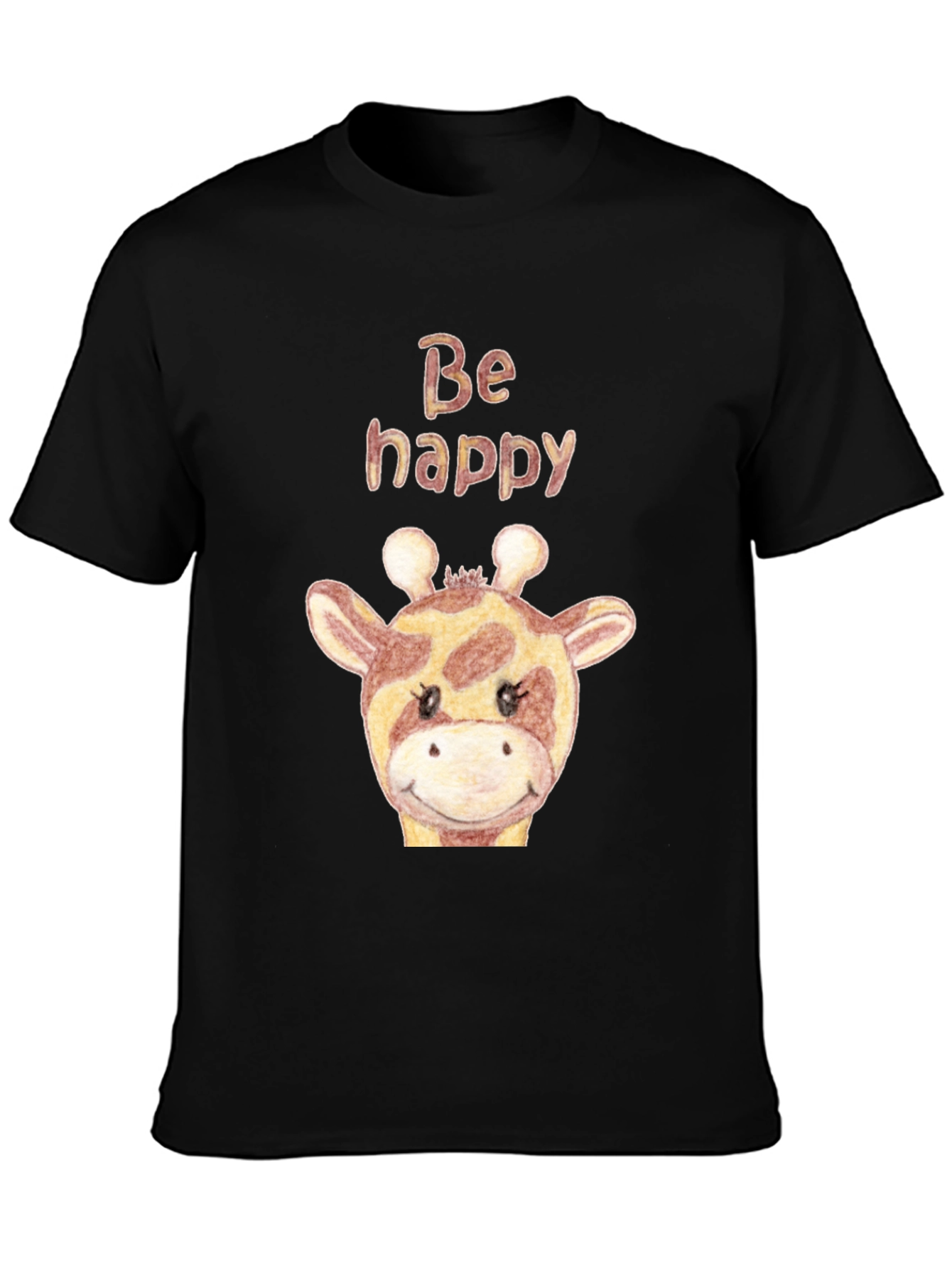 Be Happy Giraffe T-Shirt |  Cute Animal Tee