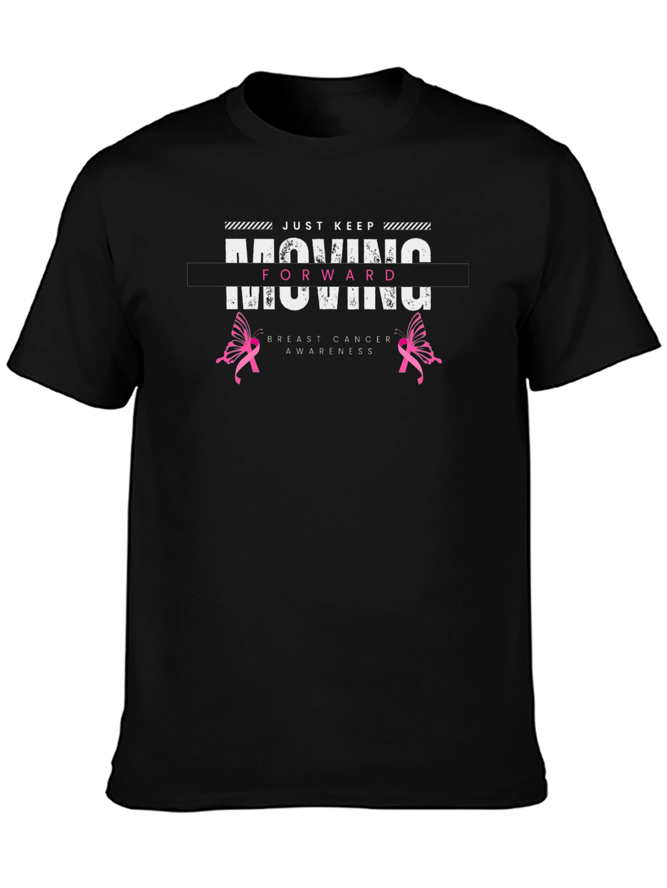 Moving Forward Breast Cancer Awareness Graphic T-Shirt