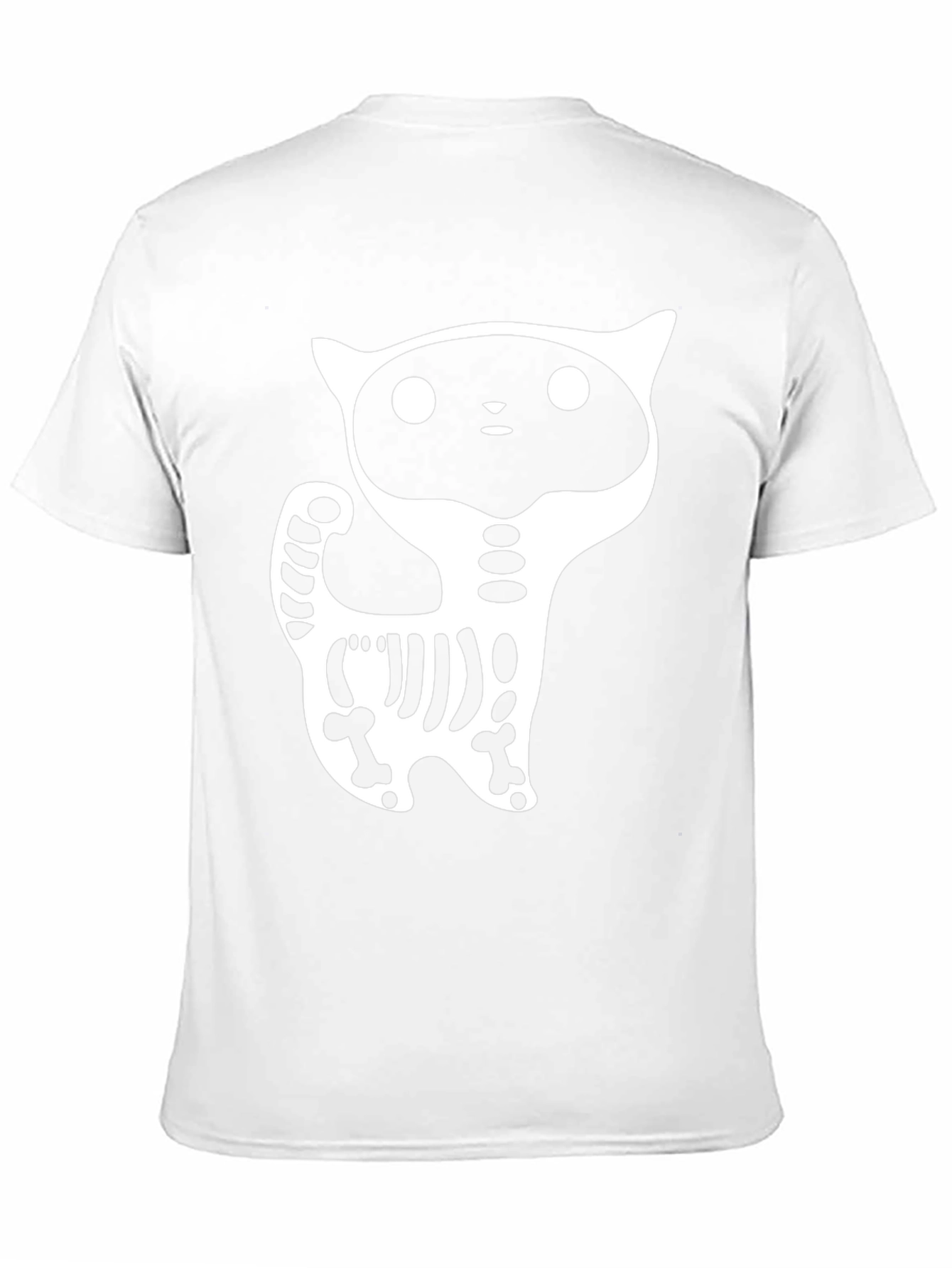 Skeleton Cat Graphic T-Shirt - Halloween Ready