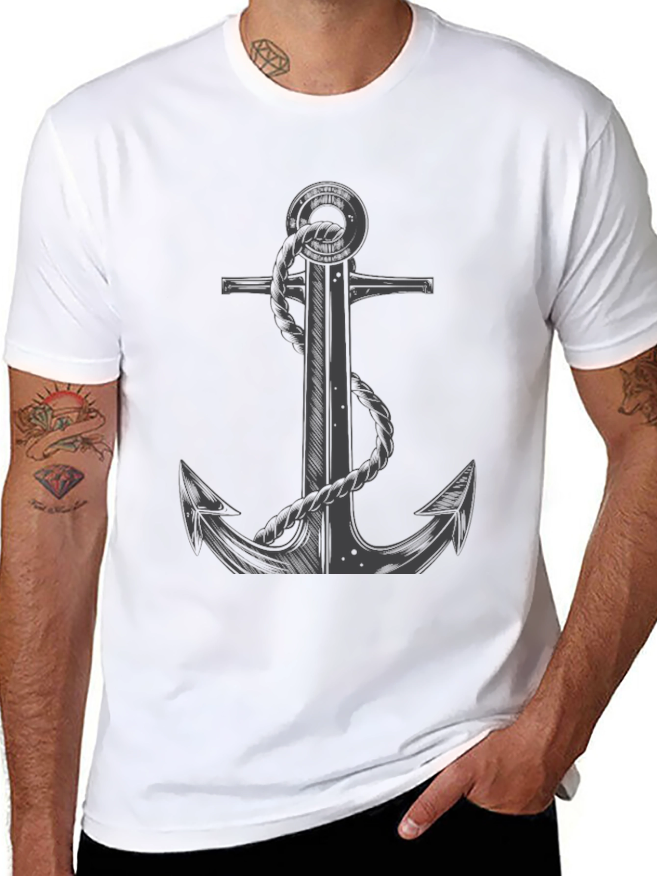 Anchor Graphic Black T-Shirt