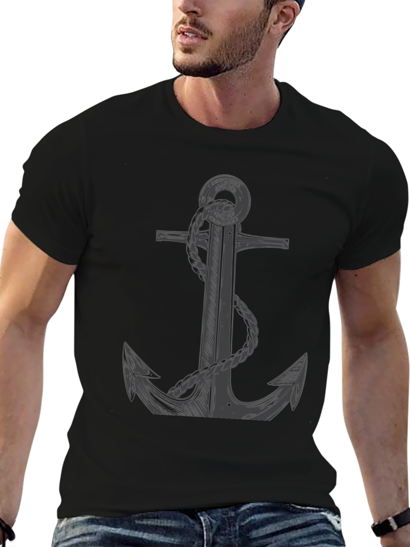 Anchor Graphic Black T-Shirt