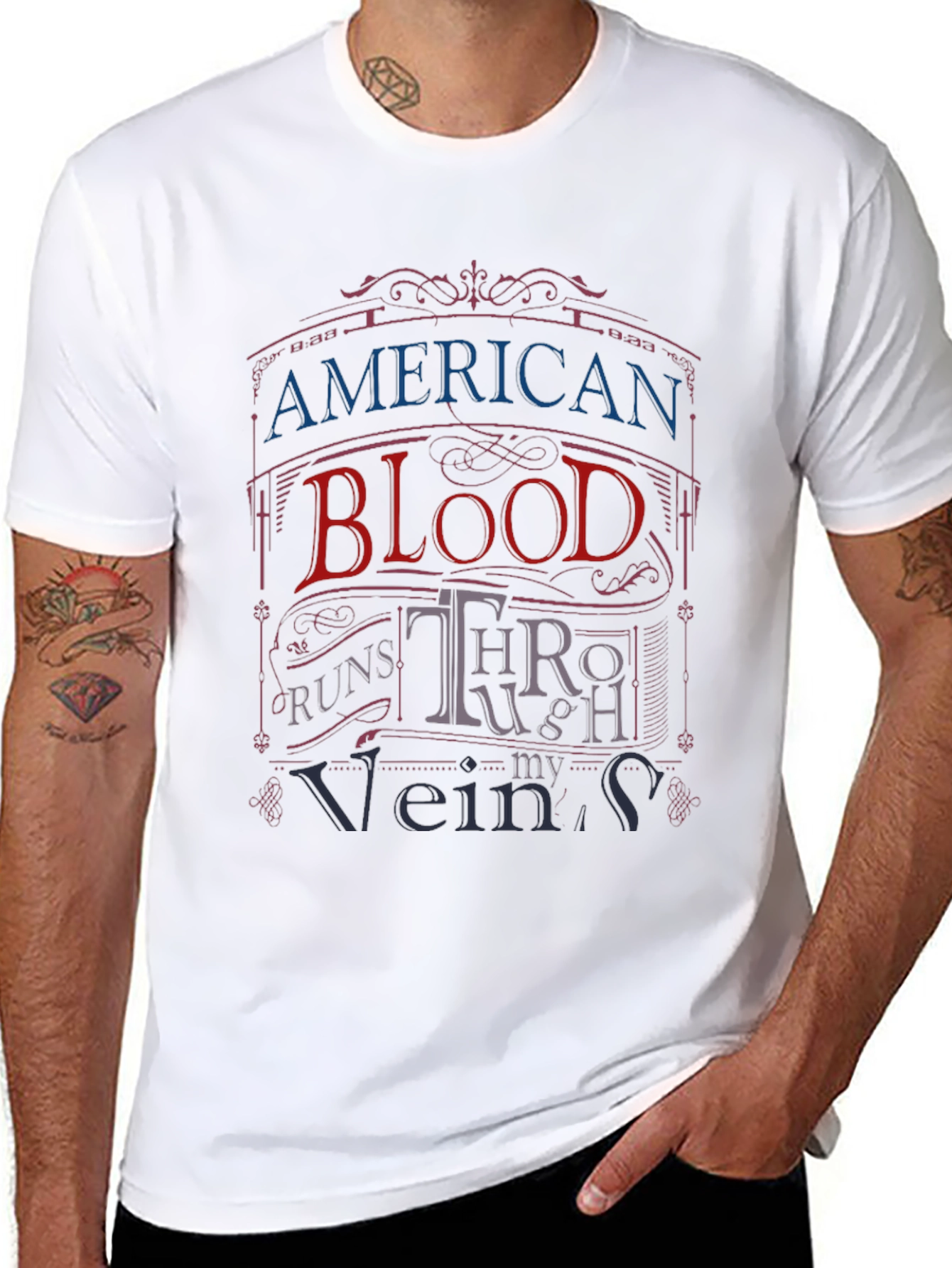 American Blood Runs Through My Veins T-Shirt