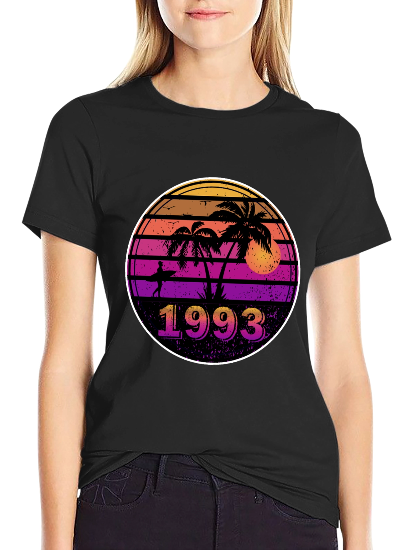 Retro 1993 Palm Tree Sunset T-Shirt