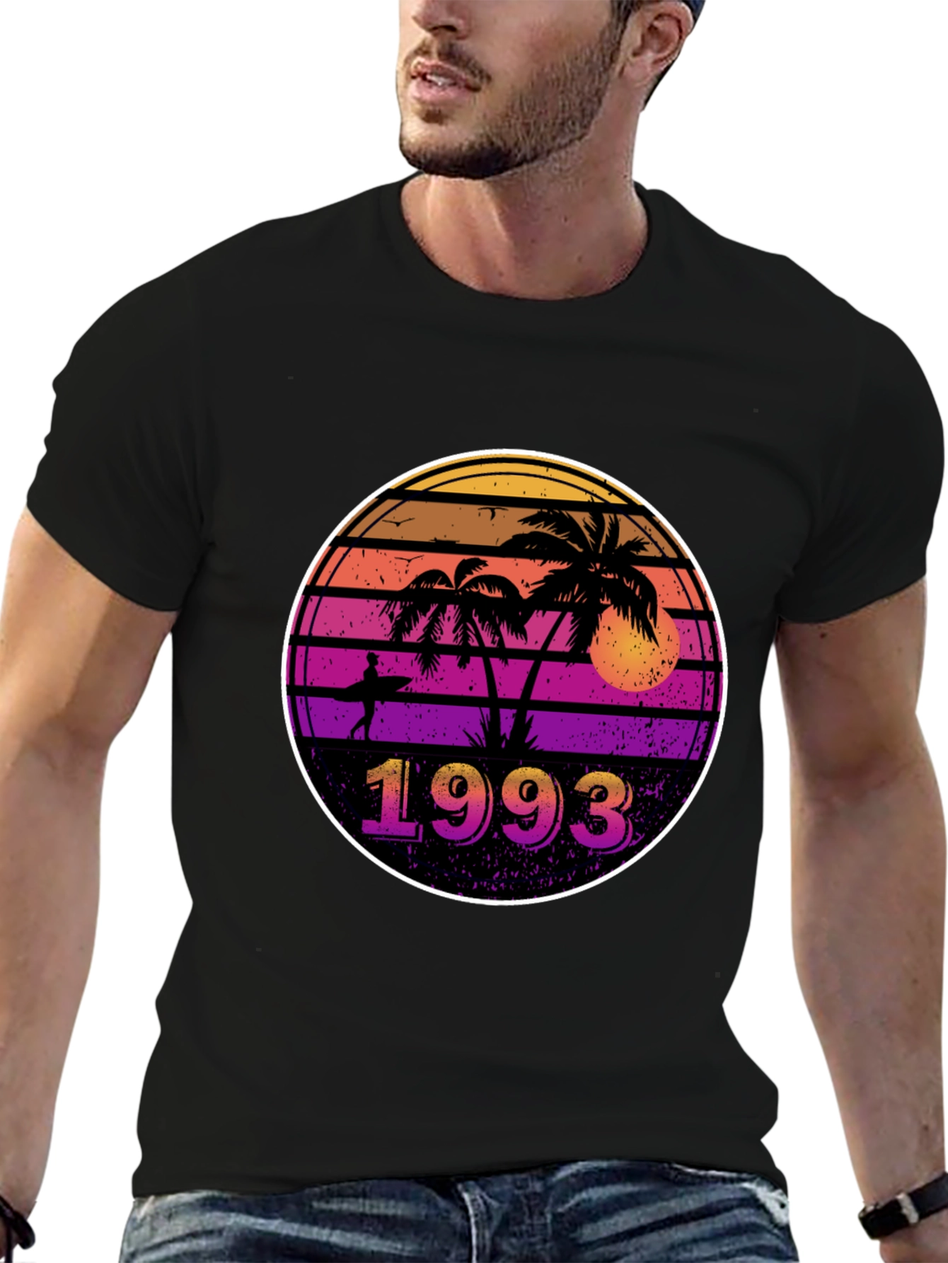 Retro 1993 Palm Tree Sunset T-Shirt