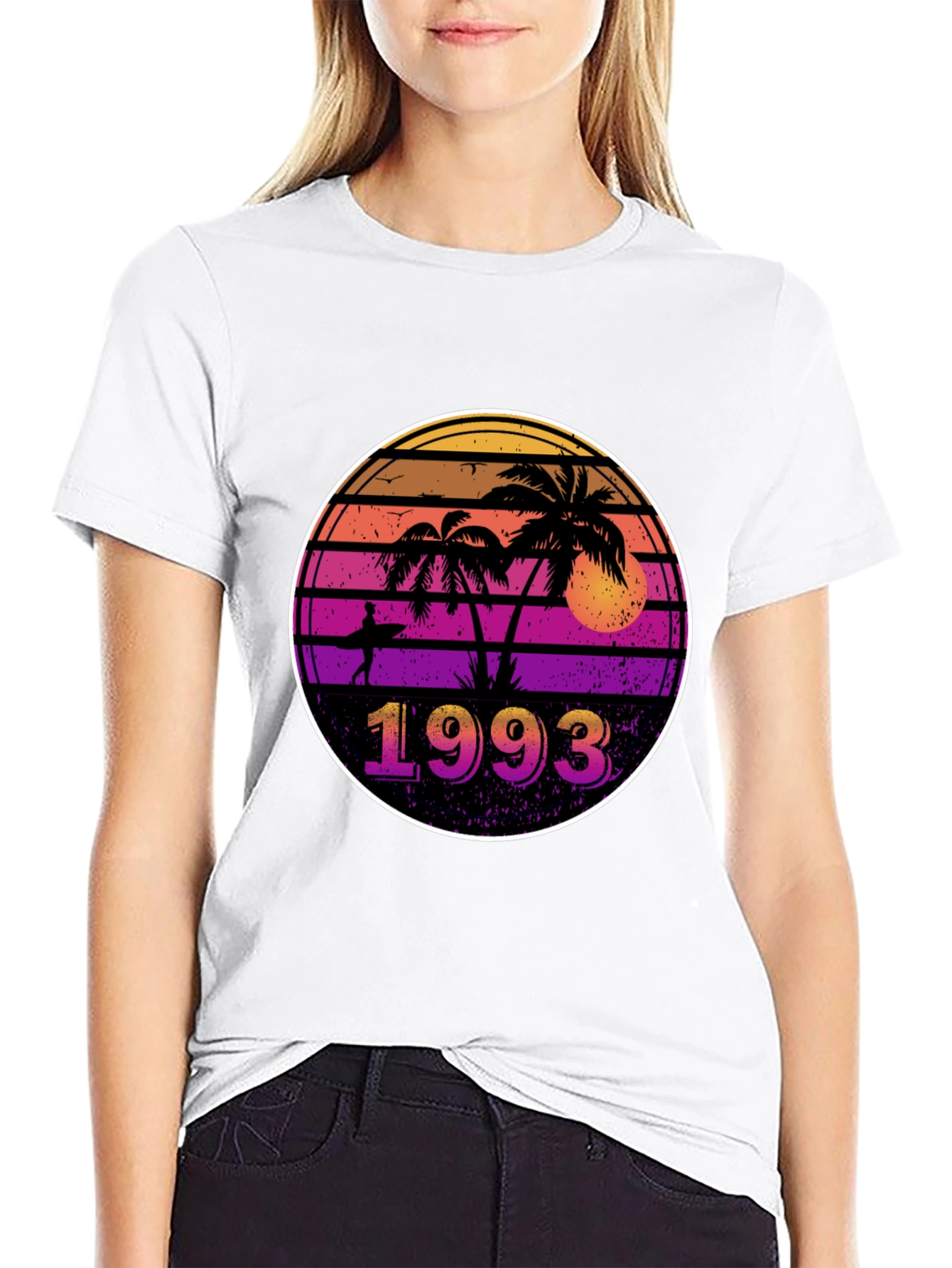 Retro 1993 Palm Tree Sunset T-Shirt