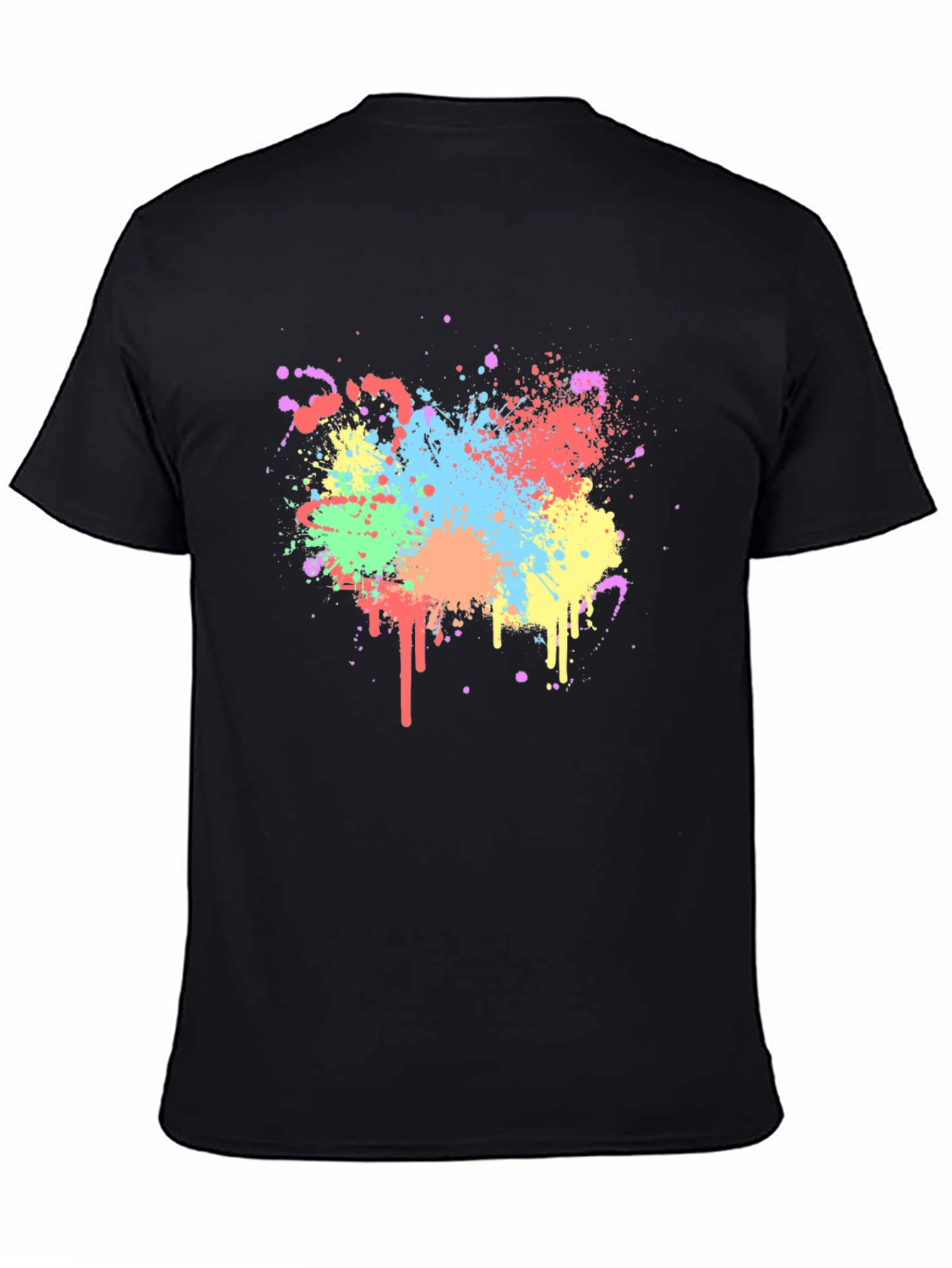 Colorful Splatter Graphic T-Shirt