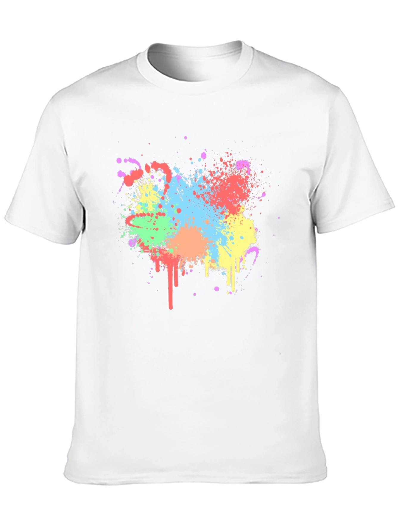 Colorful Splatter Graphic T-Shirt