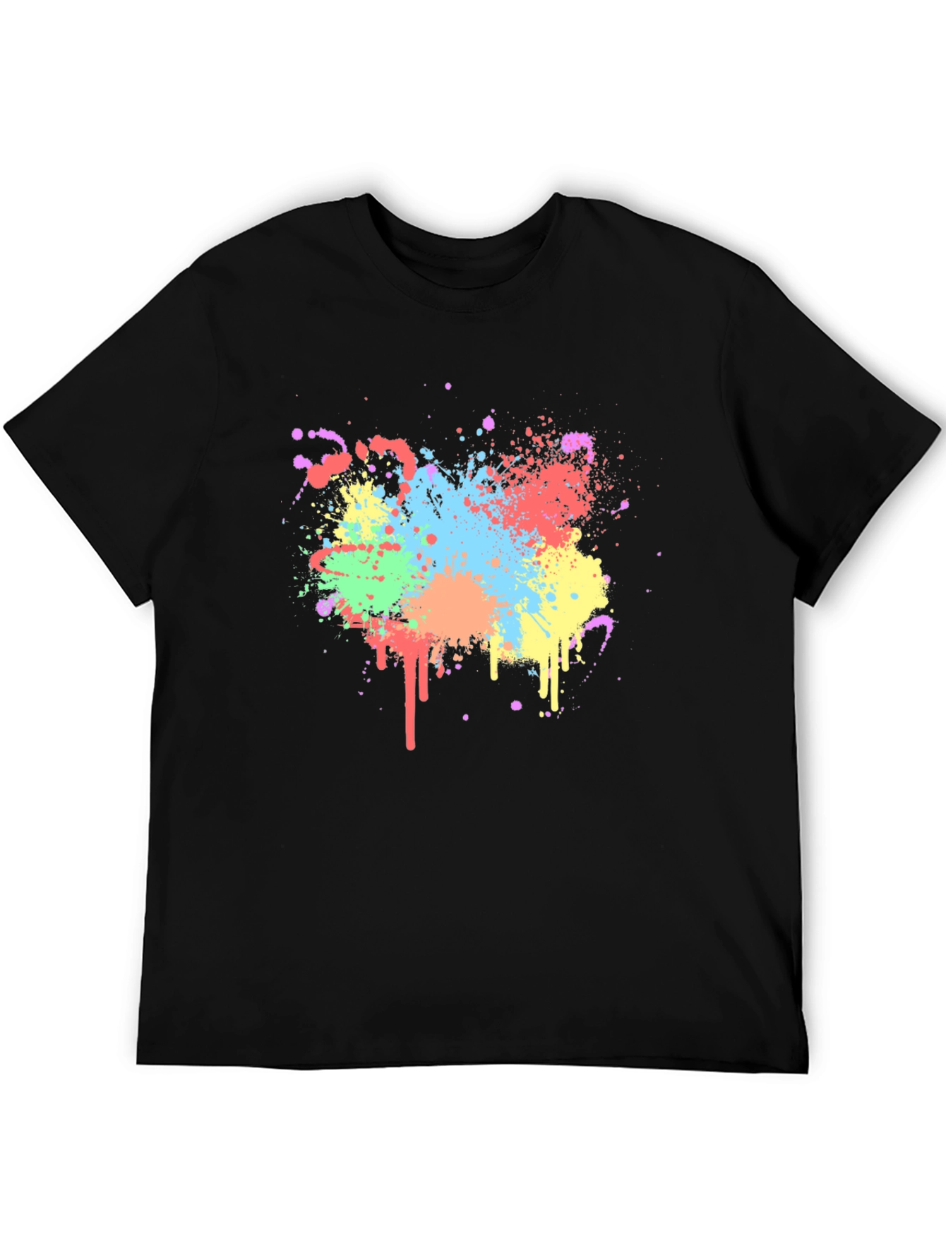 Colorful Splatter Graphic T-Shirt