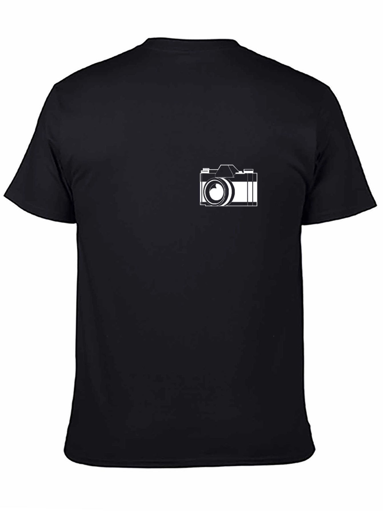 Mens Black Camera Graphic Tee