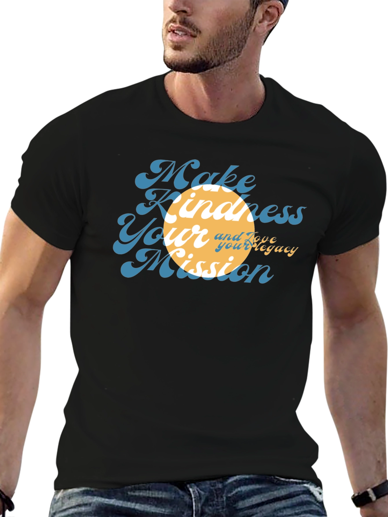 Kindness Mission Black Graphic Tee