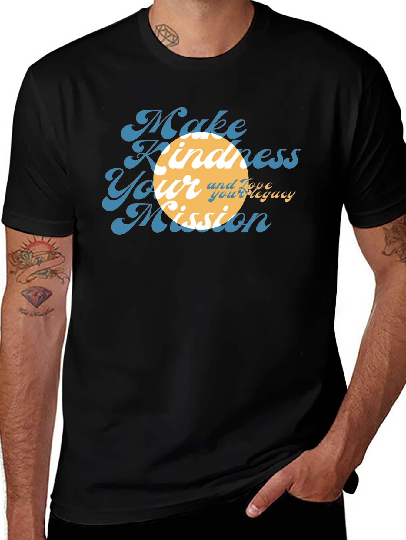 Kindness Mission Black Graphic Tee