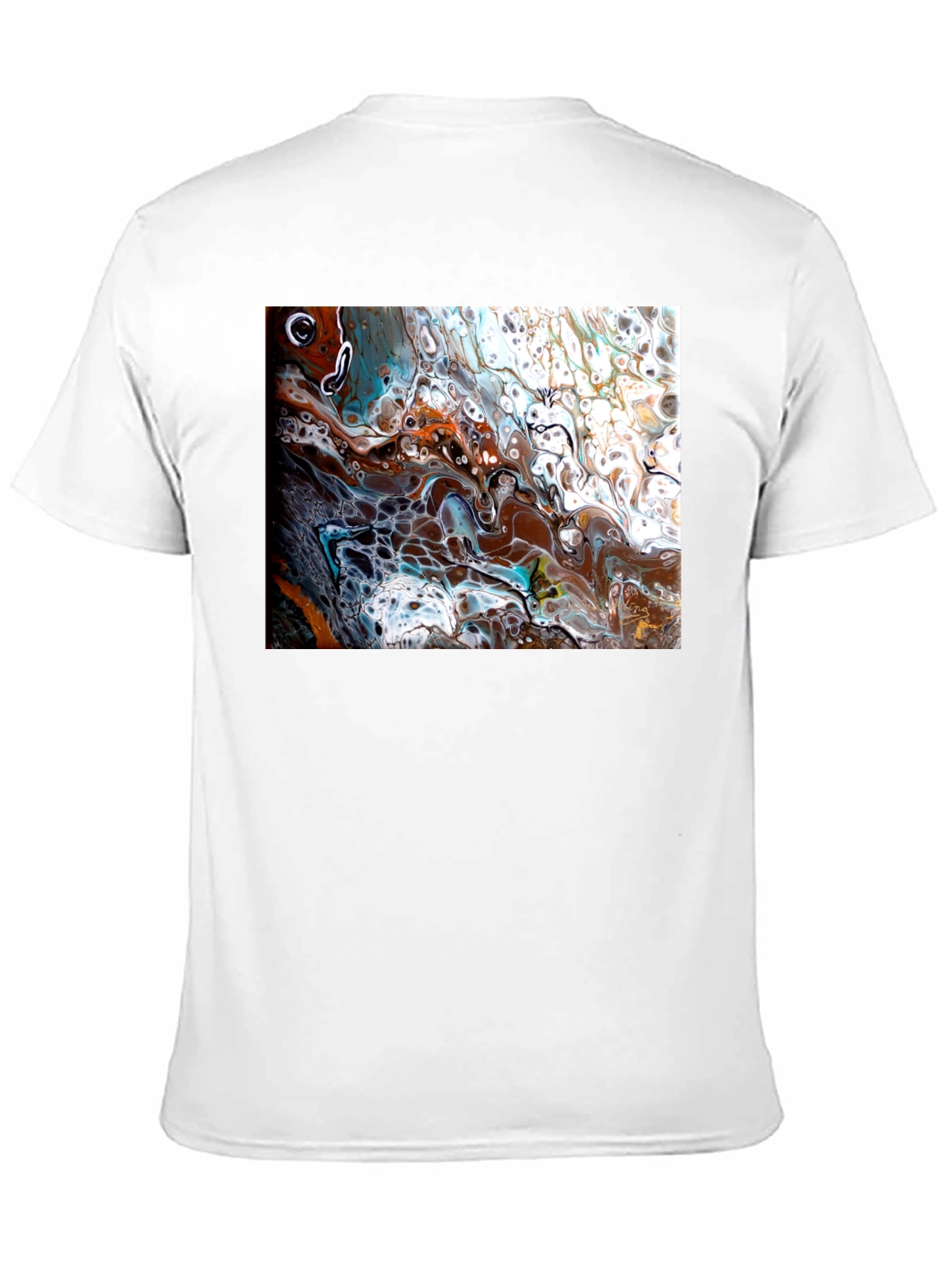 Abstract Art Graphic Tee - Fluid Design