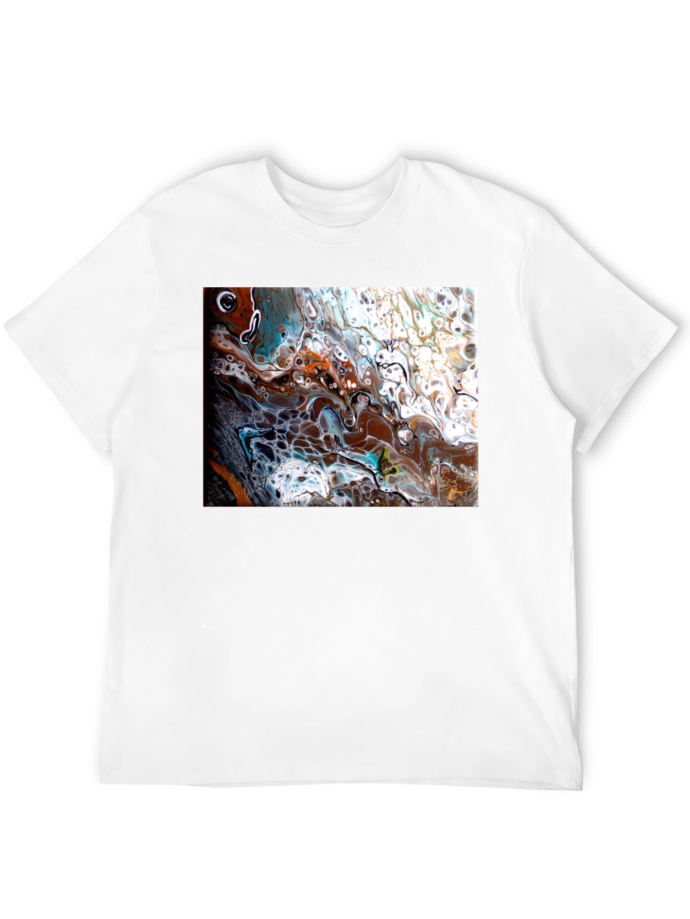 Abstract Art Graphic Tee - Fluid Design
