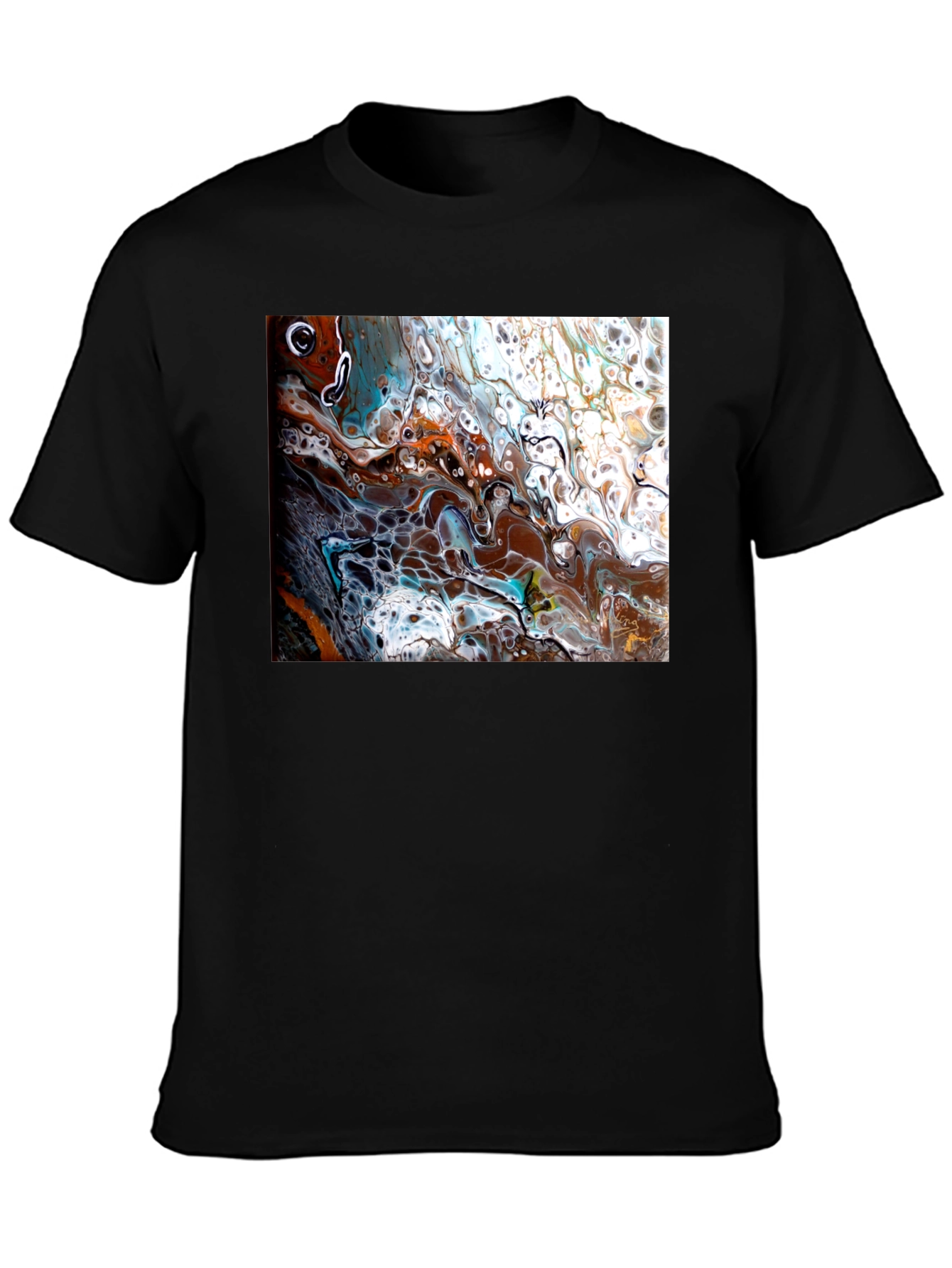 Abstract Art Graphic Tee - Fluid Design