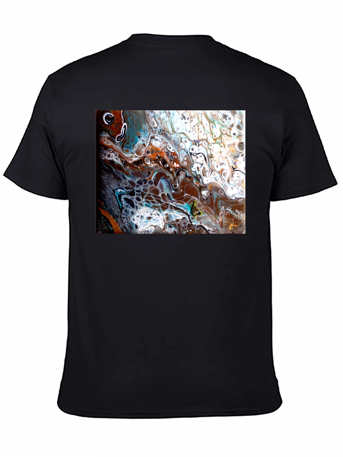 Abstract Art Graphic Tee - Fluid Design