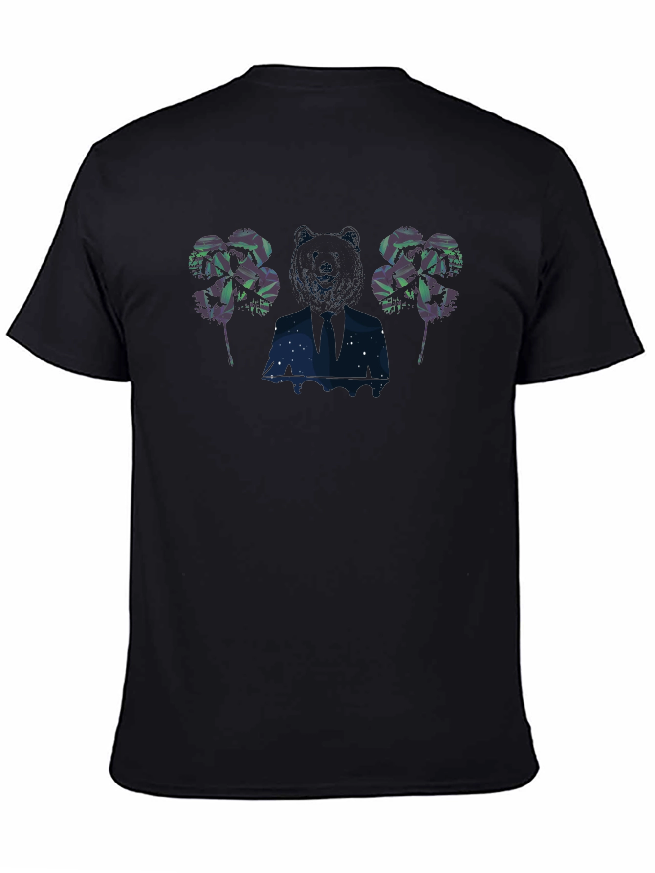 Mens Graphic Print Black T-Shirt