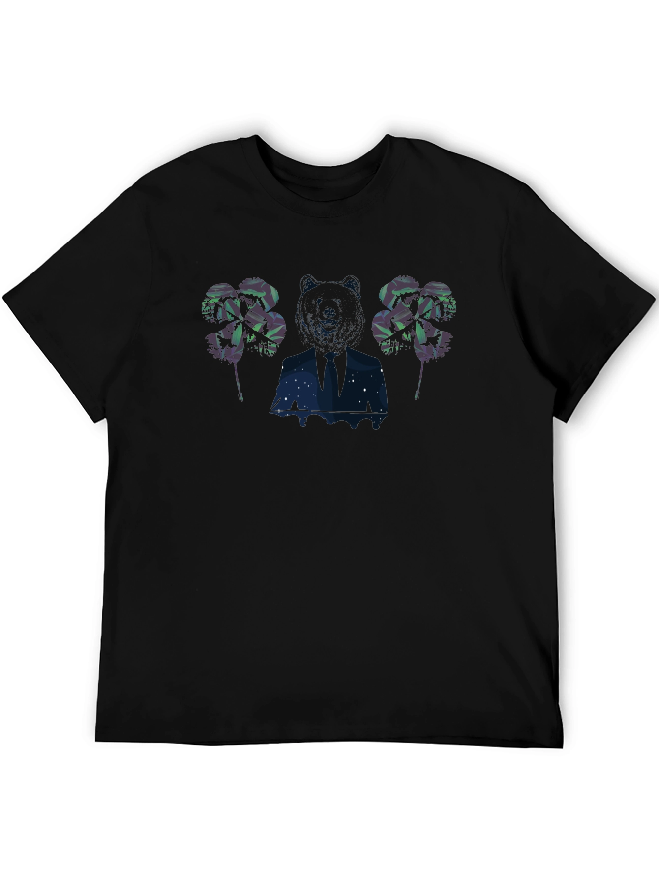 Mens Graphic Print Black T-Shirt