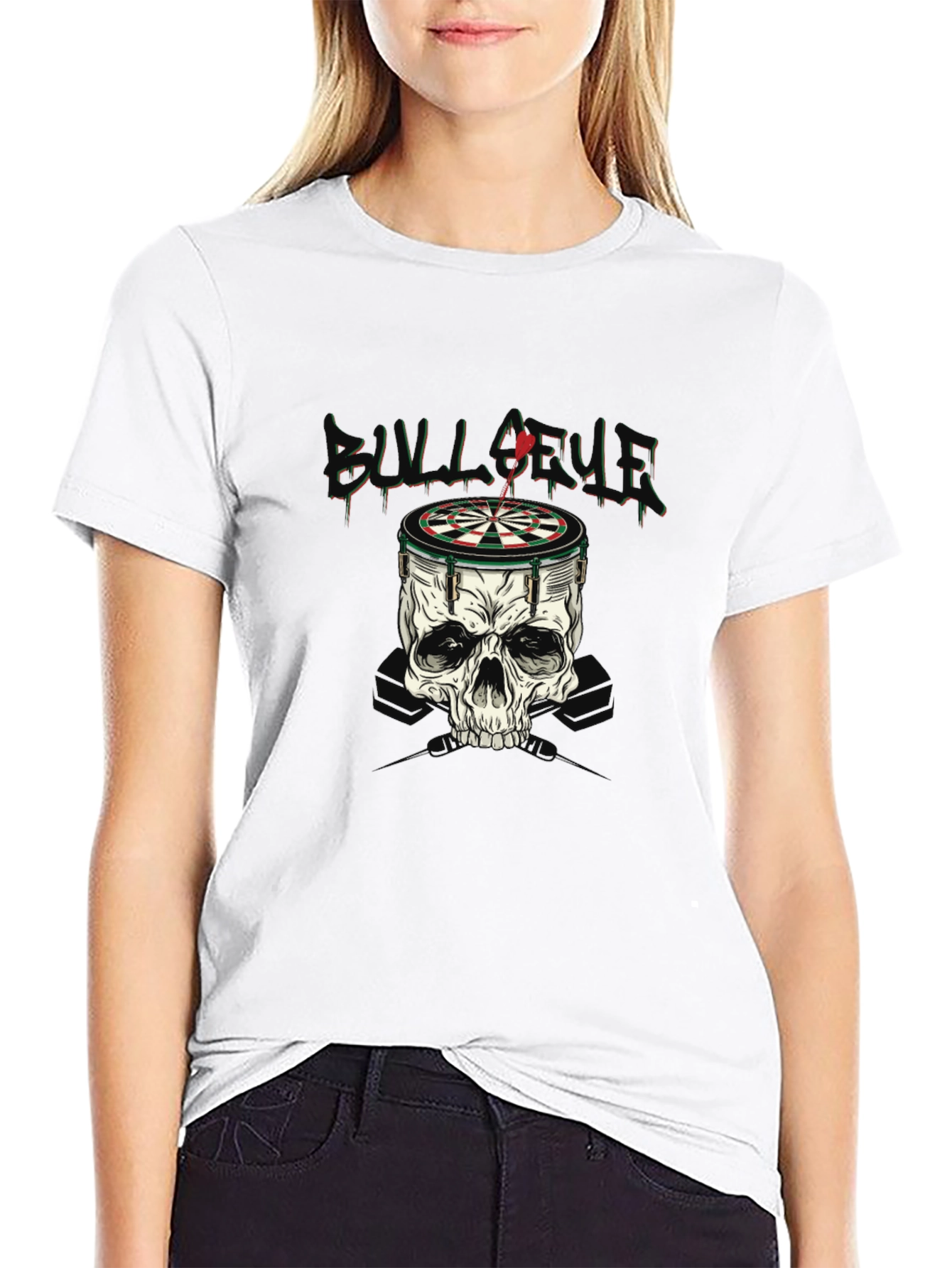 Skull Dartboard Graphic T-Shirt