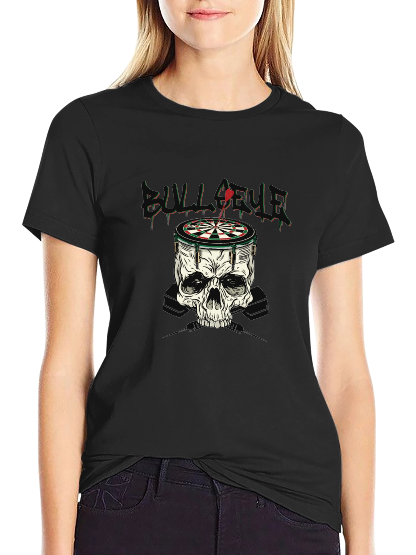 Skull Dartboard Graphic T-Shirt
